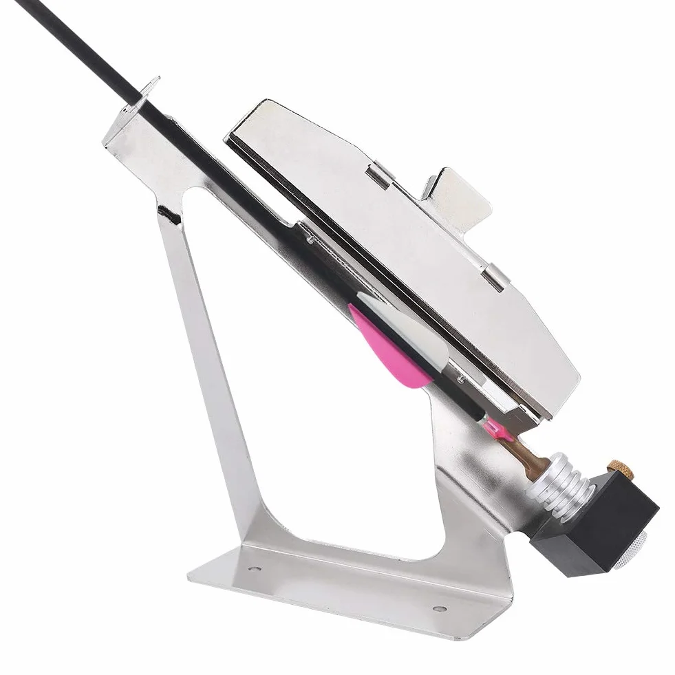 Wallfire Łucznictwo Fletching Jig, trwałe aluminiowe strzały do łucznictwa Fletching Jig Pióro Stick narzędzie do samodzielnego wykonania łucznictwa, strzały pióra, łopaty, 23 × 19,5 × 12 cm