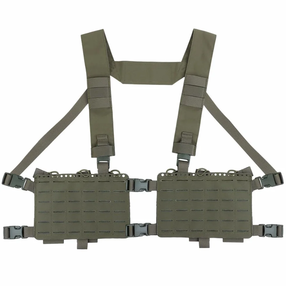 Chest Rig MOLLE Compatible Mag Pouch Radio GP Bag
