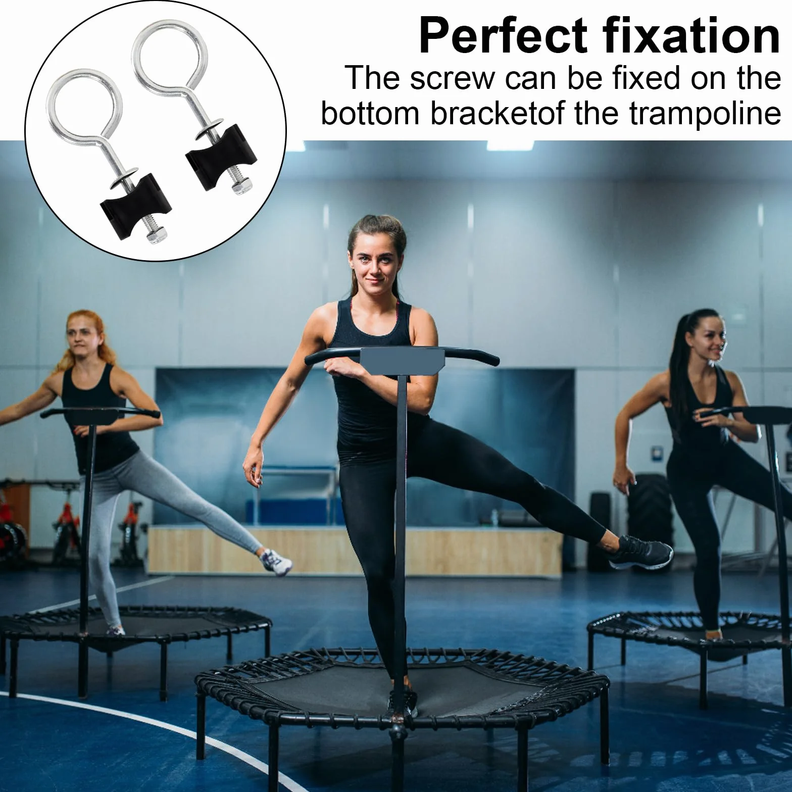 12 sztuk akcesoriów do trampoliny, śruby do trampoliny, śruby do prętów siatkowych trampoliny, części zamienne do trampoliny, wzmocnienia stabilności trampoliny do dużych i małych trampolin