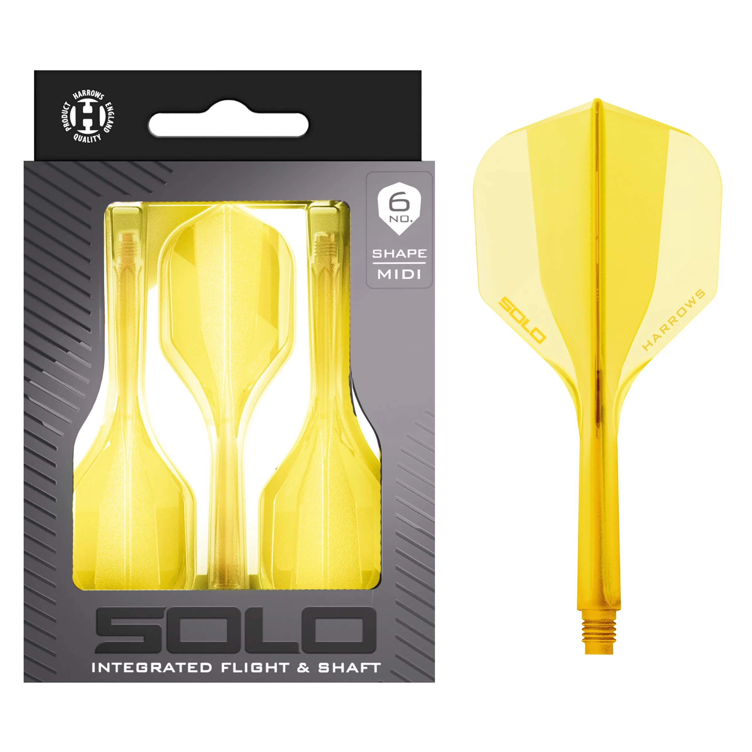 Harrows Zintegrowany system lotu i wału Solo - 3 formowane loty i wałki - jednoczęściowa konstrukcja rdzenia lotniczego - stała konstrukcja 90° dla stabilności - krótka przezroczysta