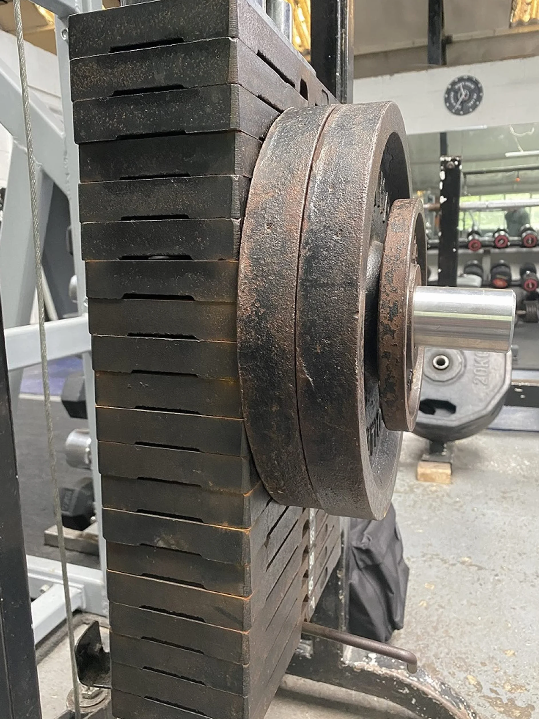 GymPin Uchwyt na 2" 50 mm Płytę Olimpijską - Przedłużacz do Łącznika Kabli - Mocny 10 mm Uchwyt Siłowni