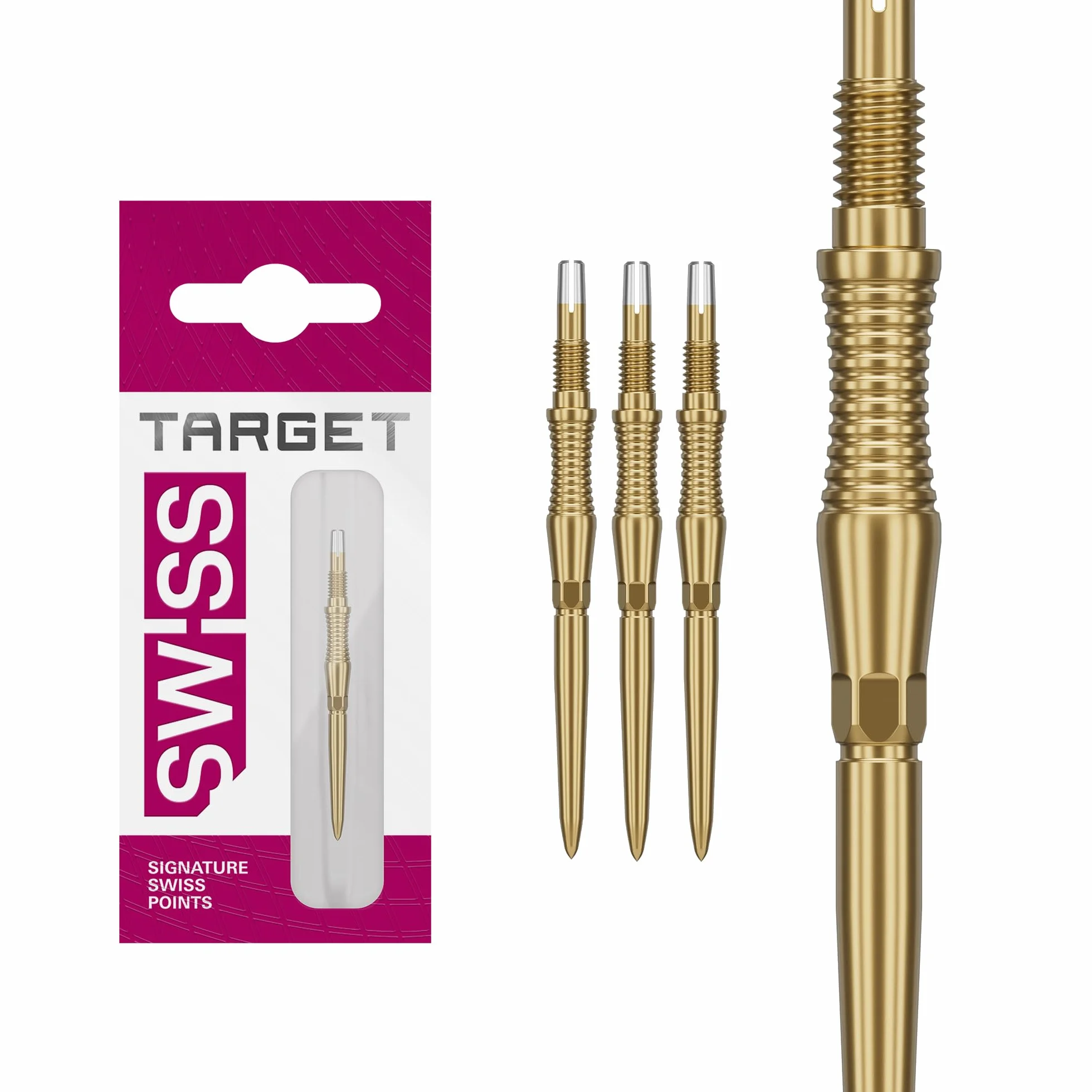 Target Darts Swiss Point Storm RST 30mm 35mm 42mm Złoto Srebro Czarny 3 Pack