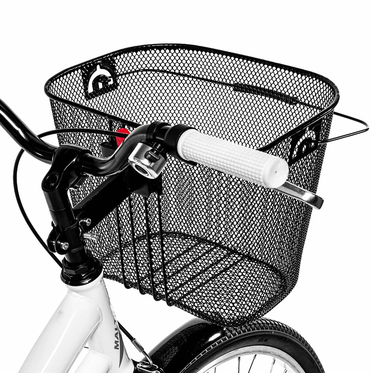 Metalowy kosz na kierownicę rowerową + uchwyt na kosz | kosz na kierownicę z adapterem | kosz do mocowania | 34 x 25 x 27 cm | do 5 kg