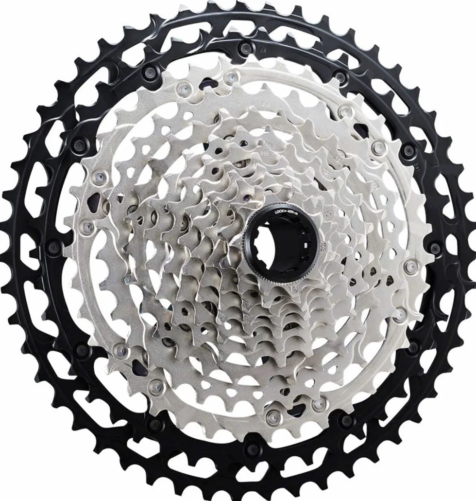 SHIMANO XT CS-M8100 kaseta - 12-biegowa, srebrna/czarna, Mirco Spline