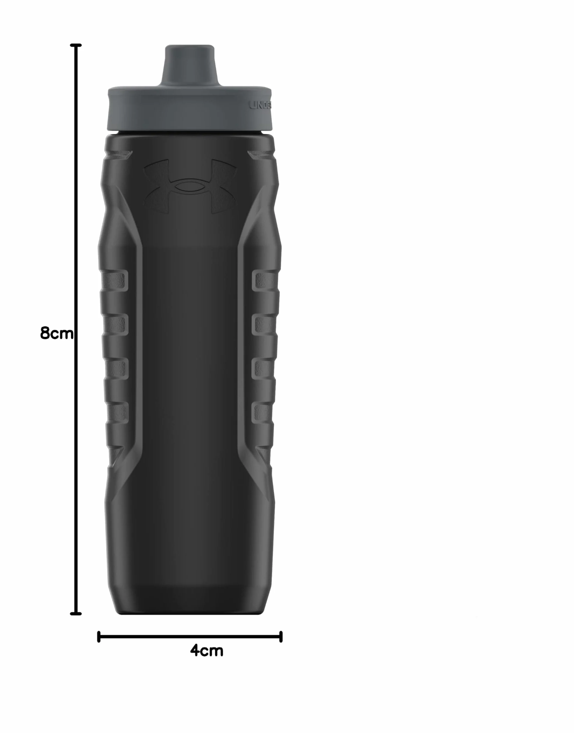 Under Armour Butelki na wodę do ściskania, 907 ml, sportowa butelka na wodę Sideline z pokrywką Quick-Shot, szybkie i łatwe nawodnienie, butelki na wodę na siłownię, butelka do wyciskania, 1 butelka