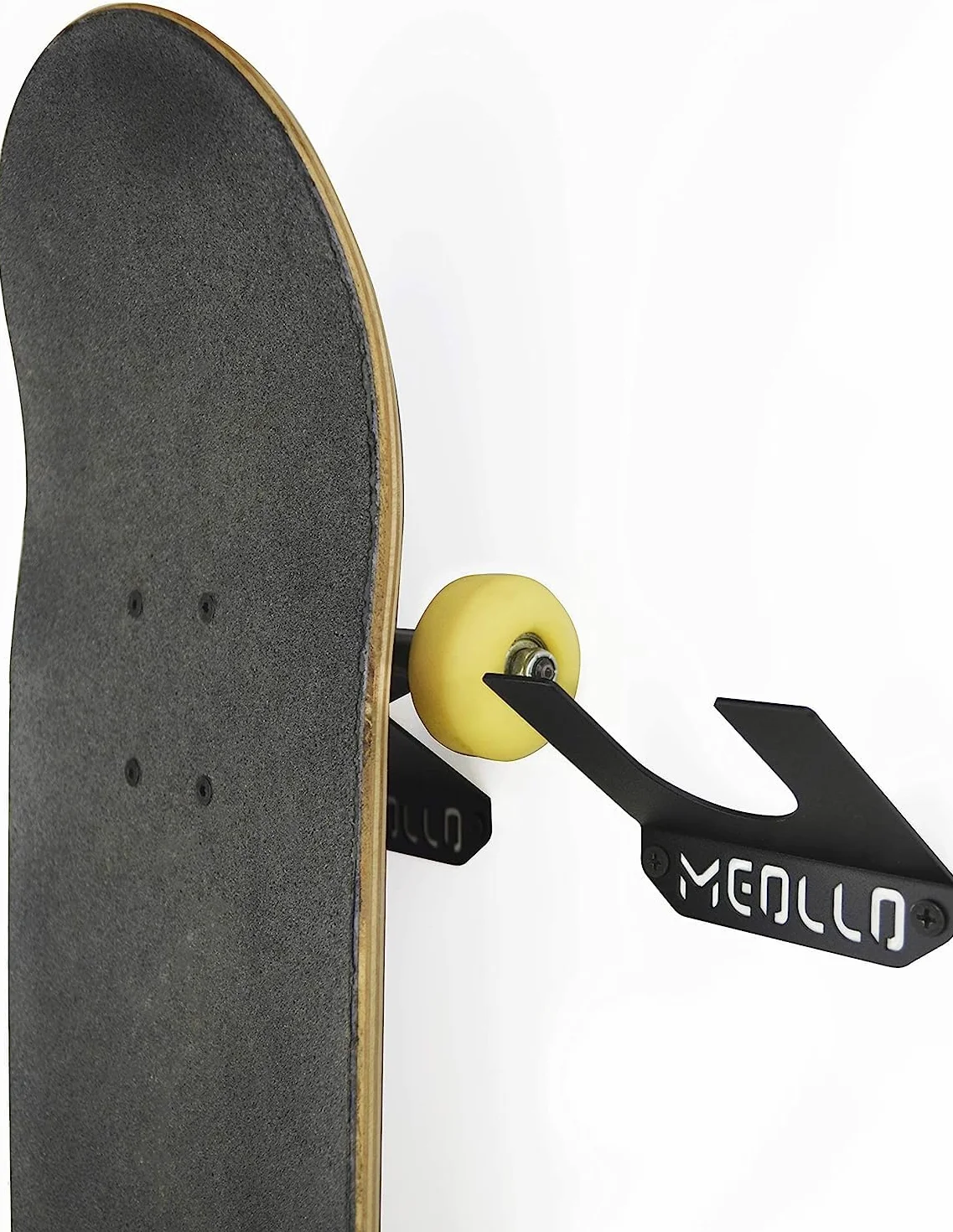 Wieszak ścienny na deskorolkę i Longboard (100% stal) (czarny X2)
