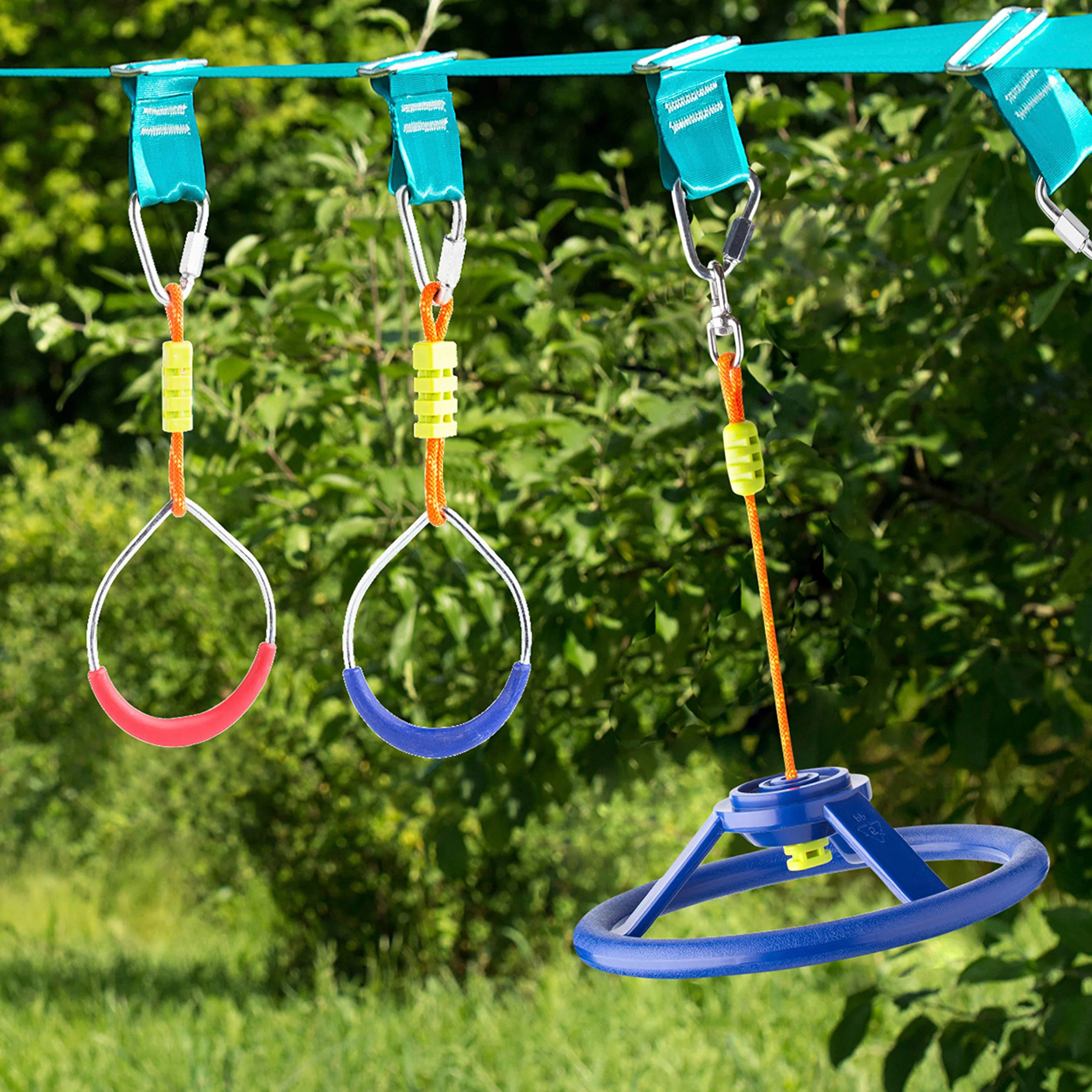 Ninja Slackline Spinner Wheel 360° z Karabińczykiem do Toru Przeszkód dla Dzieci