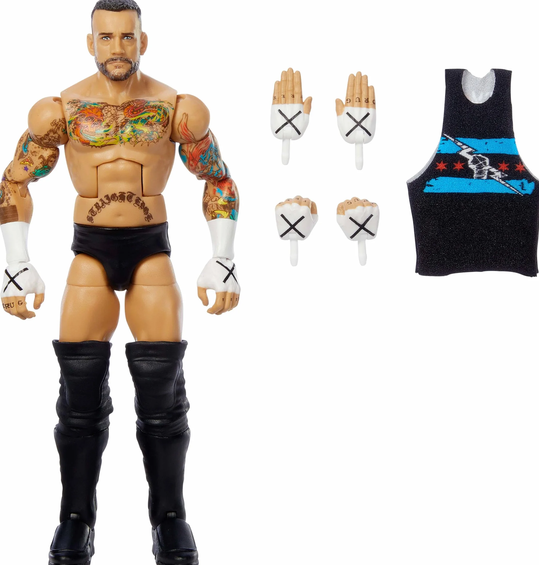 Mattel WWE Elite CM Punk figurka kolekcjonerska 15 cm z akcesoriami