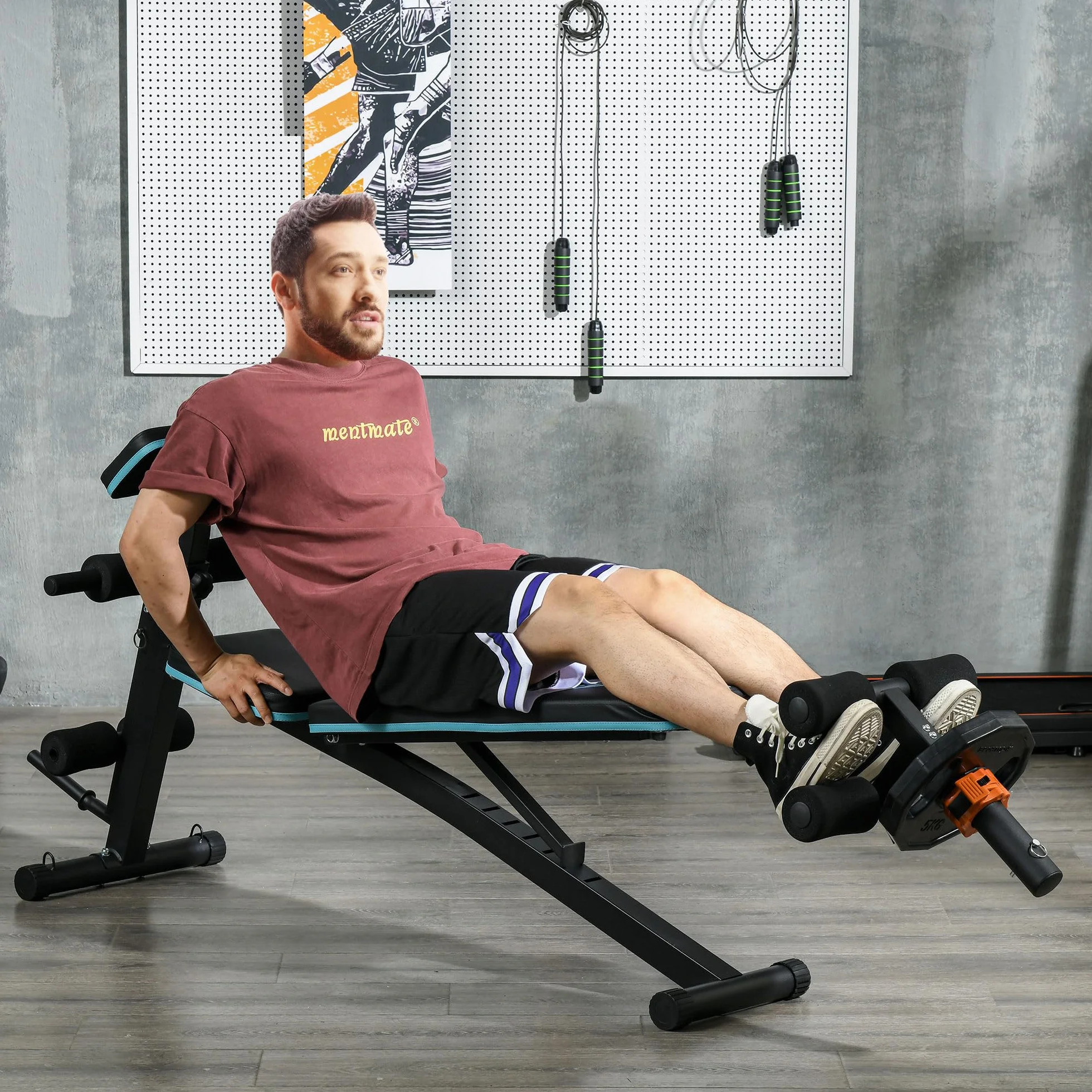 SPORTNOW Tib Bar Tibialis Trainer Maszyna do podnoszenia łydek, pasuje do talerzy obciążających 5 cm