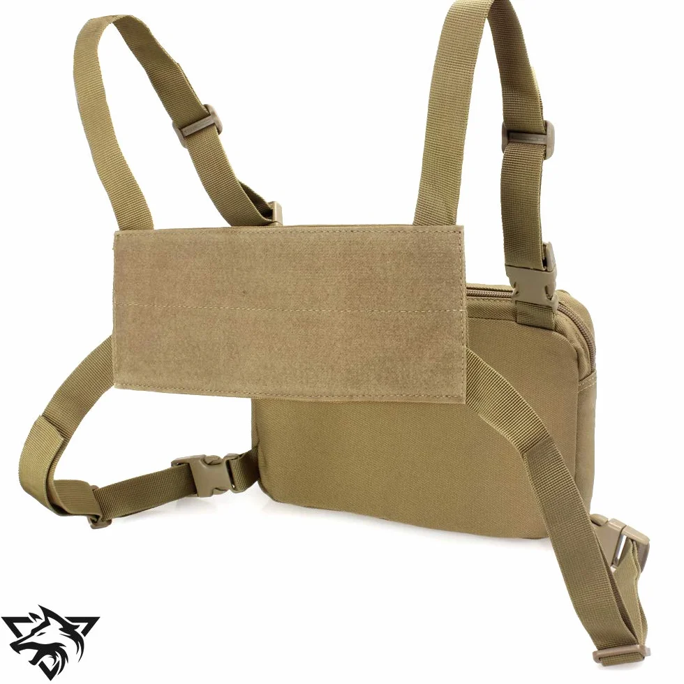 WYNEX Recon Kit torba, Tactical Combat Chest Pack Molle kamizelka, kieszenie przednie, kamuflaż, Airsoft Harness, kabura dzienna, EDC Carry Pouch