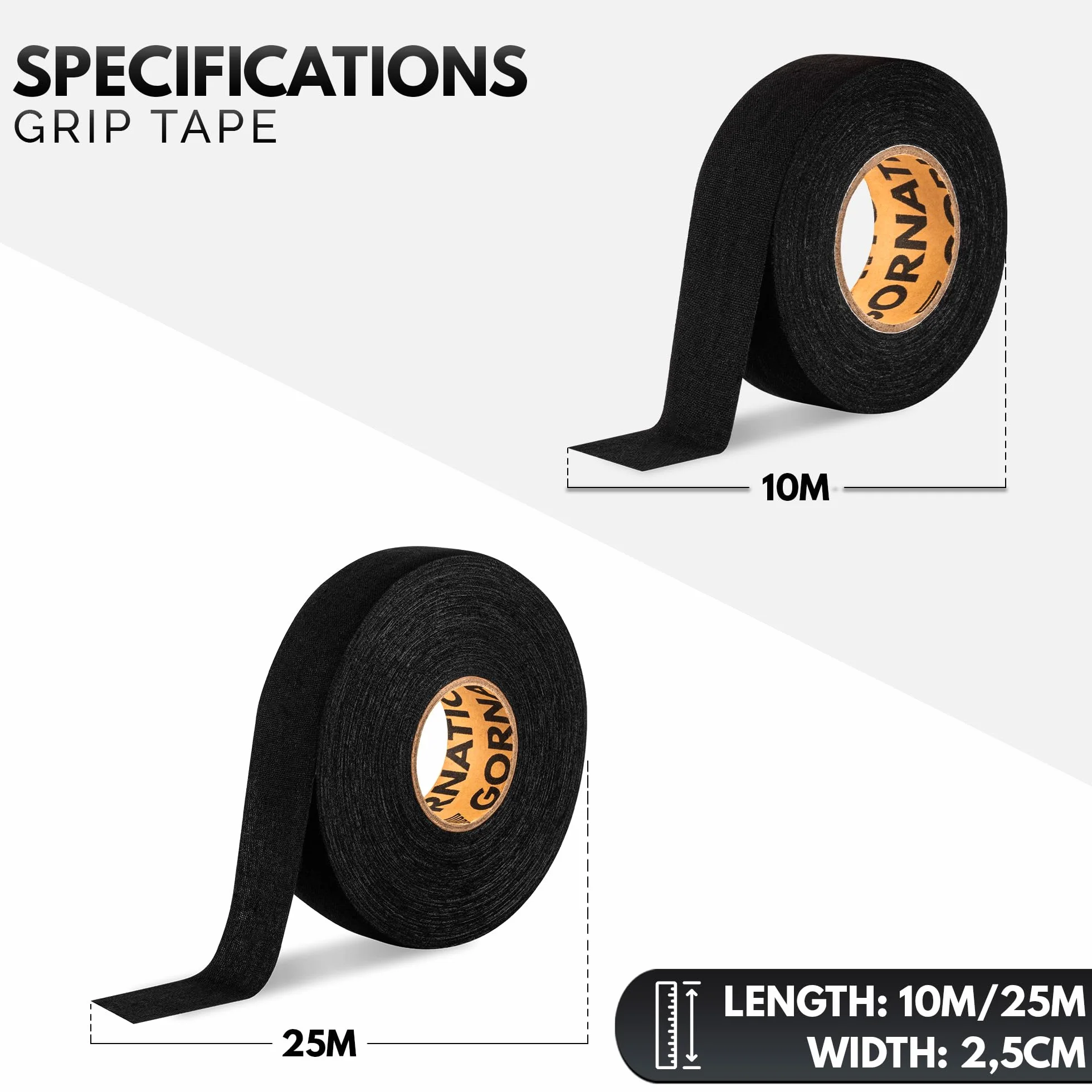 GORNATION Grip Tape Taśma klejąca do hantli 25 m