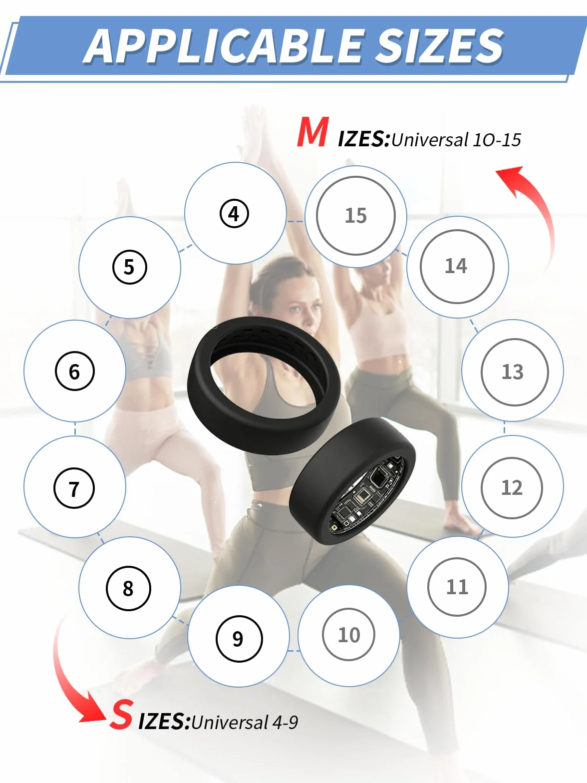 Silikonowe etui ochronne do OURA Ring 5 Smart Ring, odporne na zarysowania i uderzenia, miękkie etui ochronne na pierścionki, pasuje do rozmiaru M (10/11/12/13), czarne i białe
