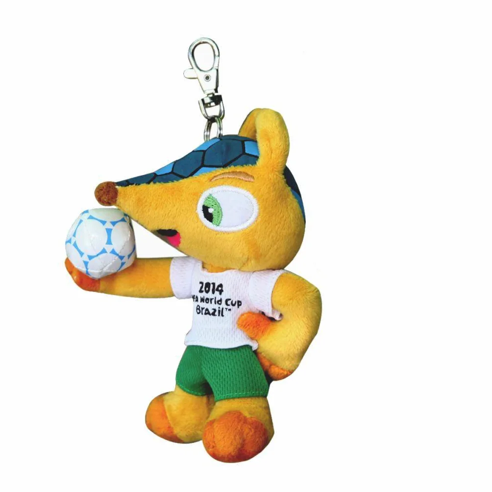 Fuleco 13 cm pluszowy z metalową zawieszką - oficjalna maskotka Mistrzostw Świata FIFA 2014