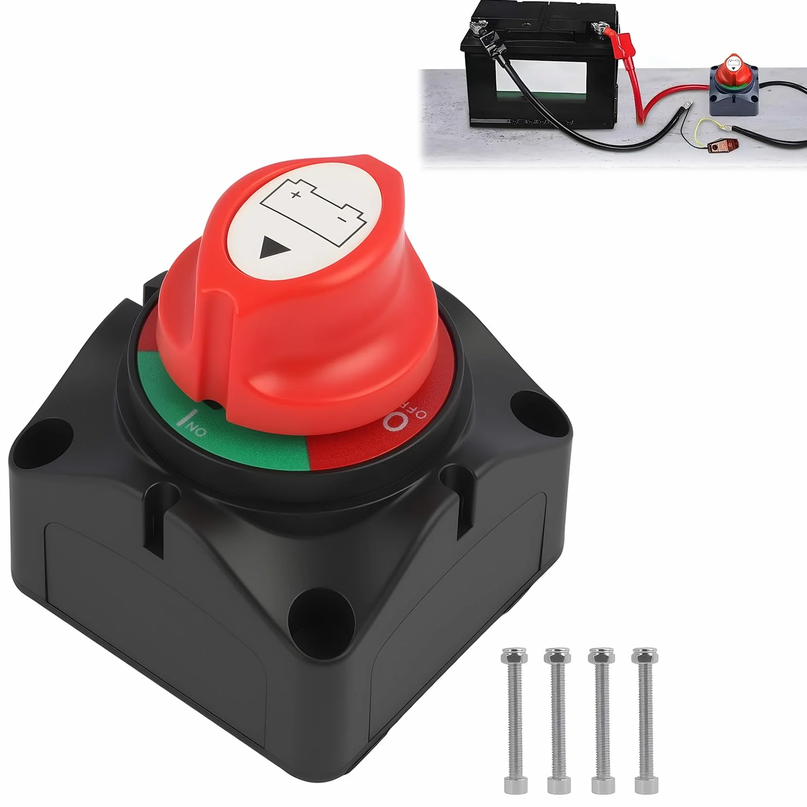 12V-24V ON/OFF wyłącznik wyłącznik akumulatora, wodoodporny przełącznik do pojazdów i łodzi, odpowiedni do samochodów, motocykli, jachtów, KFZ, morskich, przełącznika wyboru baterii