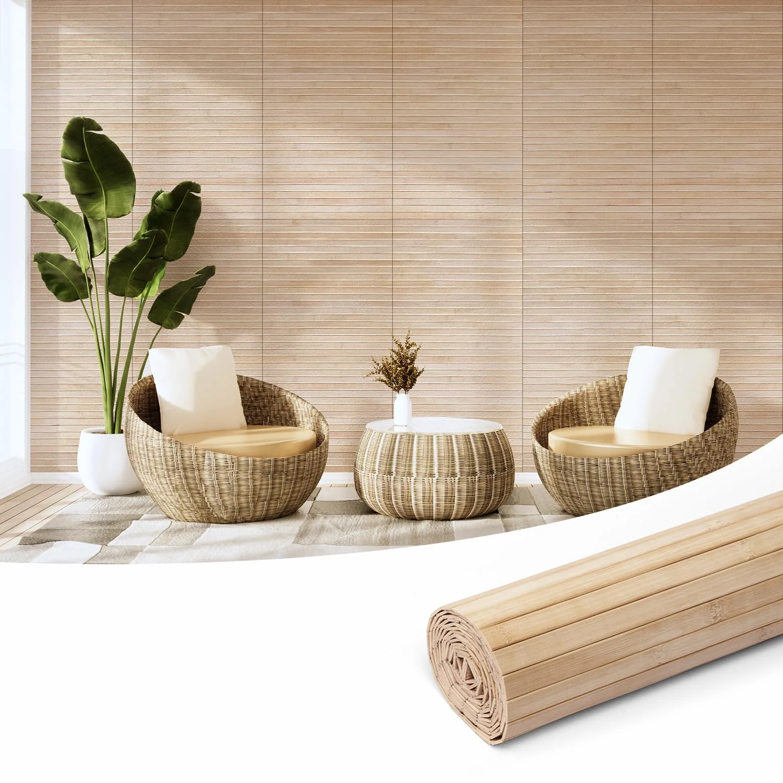 Art3d Naturalny bambusowy panel ścienny 30 x 244 cm karbonizowany