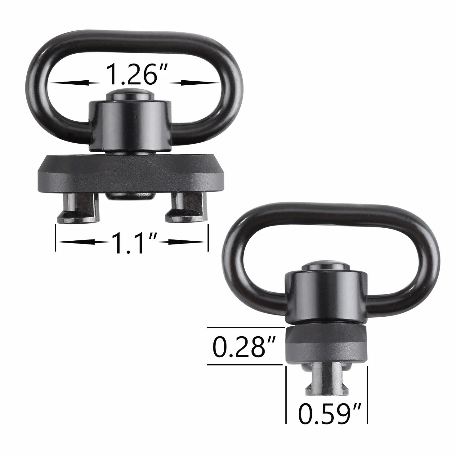 Keymod Standard QD Sling Obrotowy adapter do montażu na szynie (QD Swivel jest dołączony)
