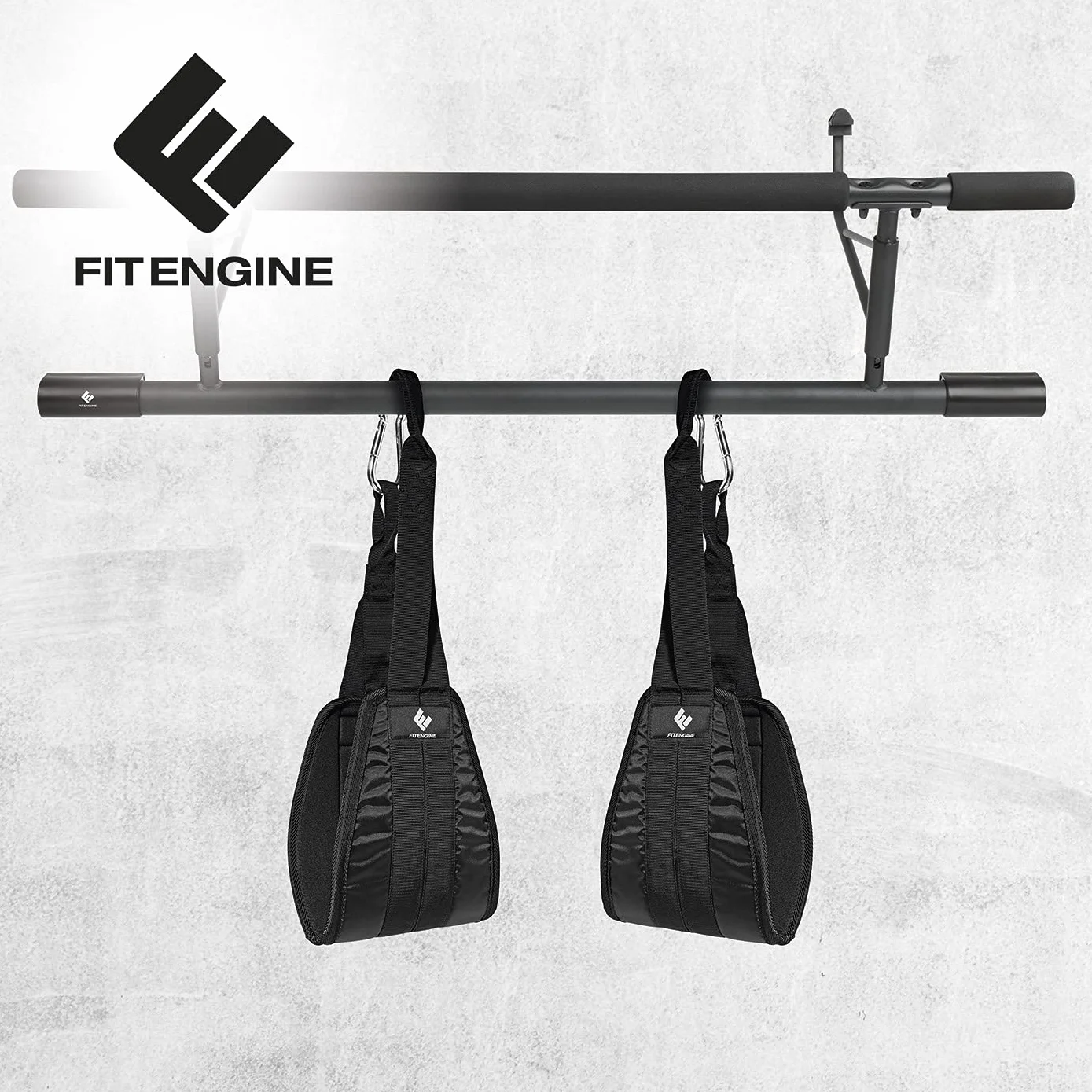 FitEngine Szlufki do treningu brzucha z karabińczykiem obciążenie do 150 kg