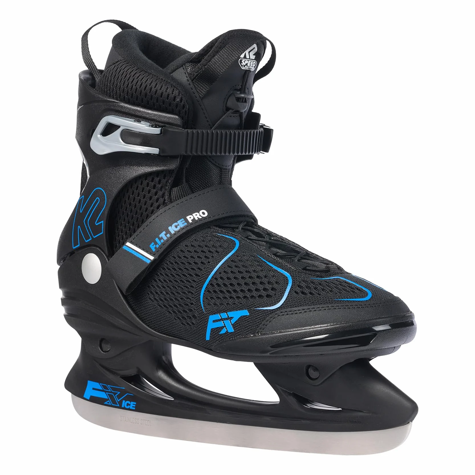 K2 Łyżwy męskie F.I.T. ICEPro, czarne - niebieskie, 25H0001