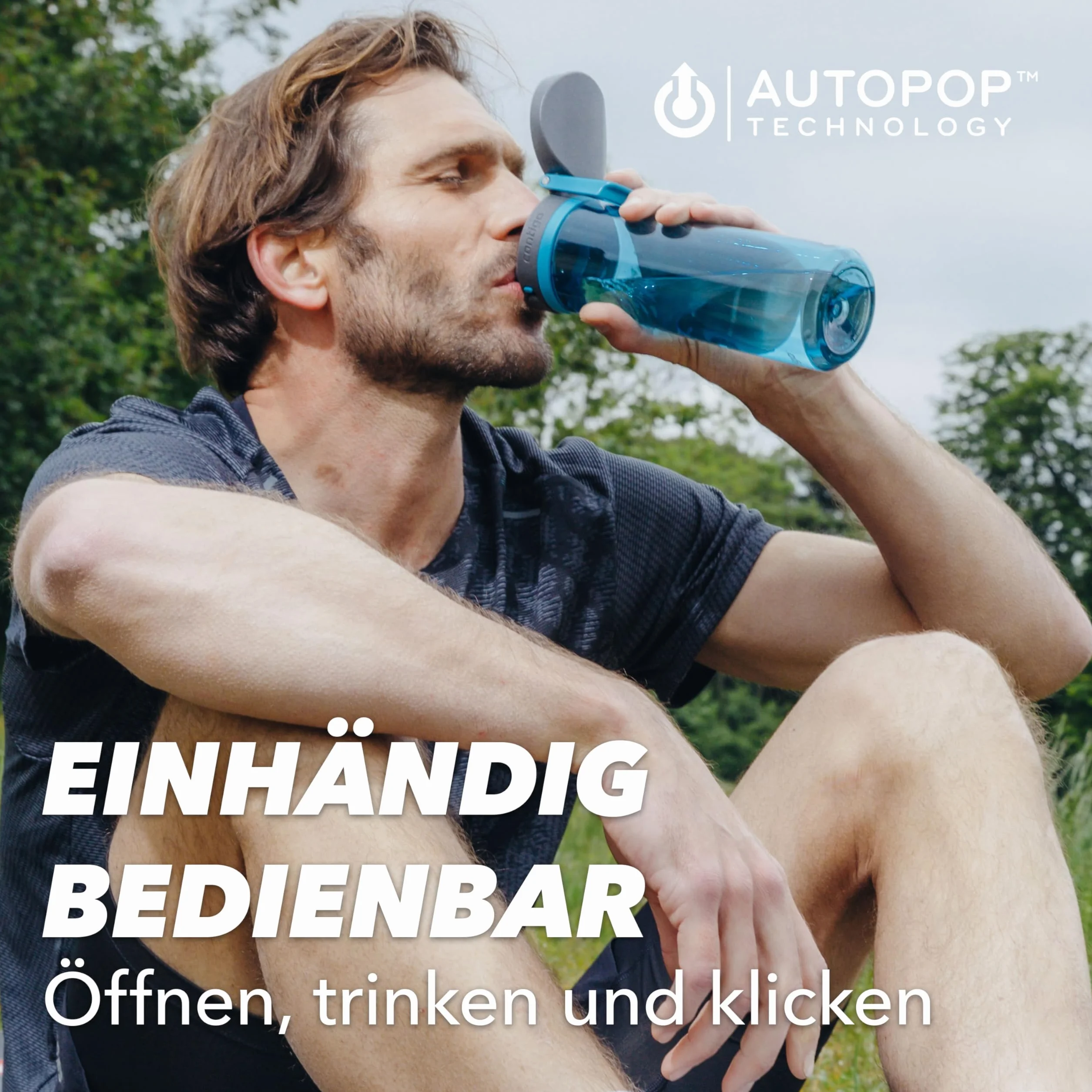 Contigo Jackson Butelka na napoje, duża butelka bez BPA, w 100% szczelna, nadaje się do mycia w zmywarce, do uprawiania sportu, roweru, joggingu, wędrówek, pracy, szkoły, 720 ml