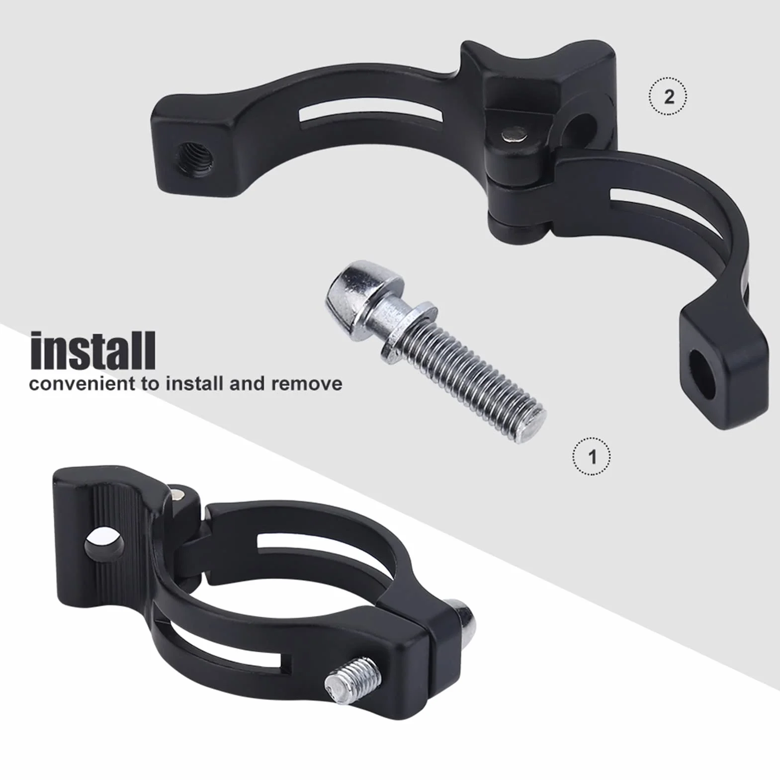 Przedni adapter przerzutki czarny 31,8 mm / 34,9 mm stop kabel stop rower górski przerzutka adapter zacisk