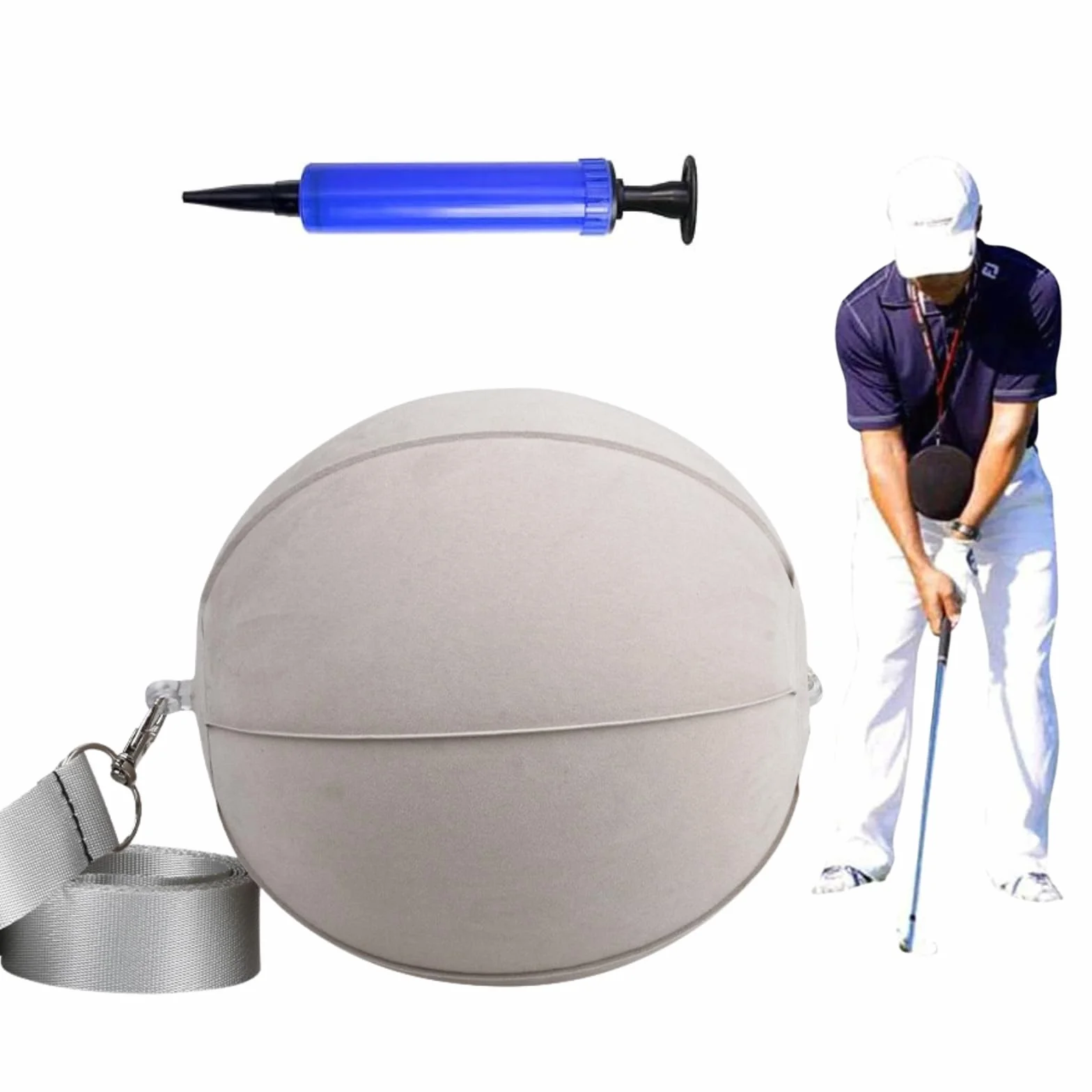 Pomocnik treningowy golfa, inteligentna piłka do trenera huśtawki golfowej, nadmuchiwany i przenośny sprzęt do treningu golfowego, piłka treningowa do korekcji postawy dla mężczyzn kobiet