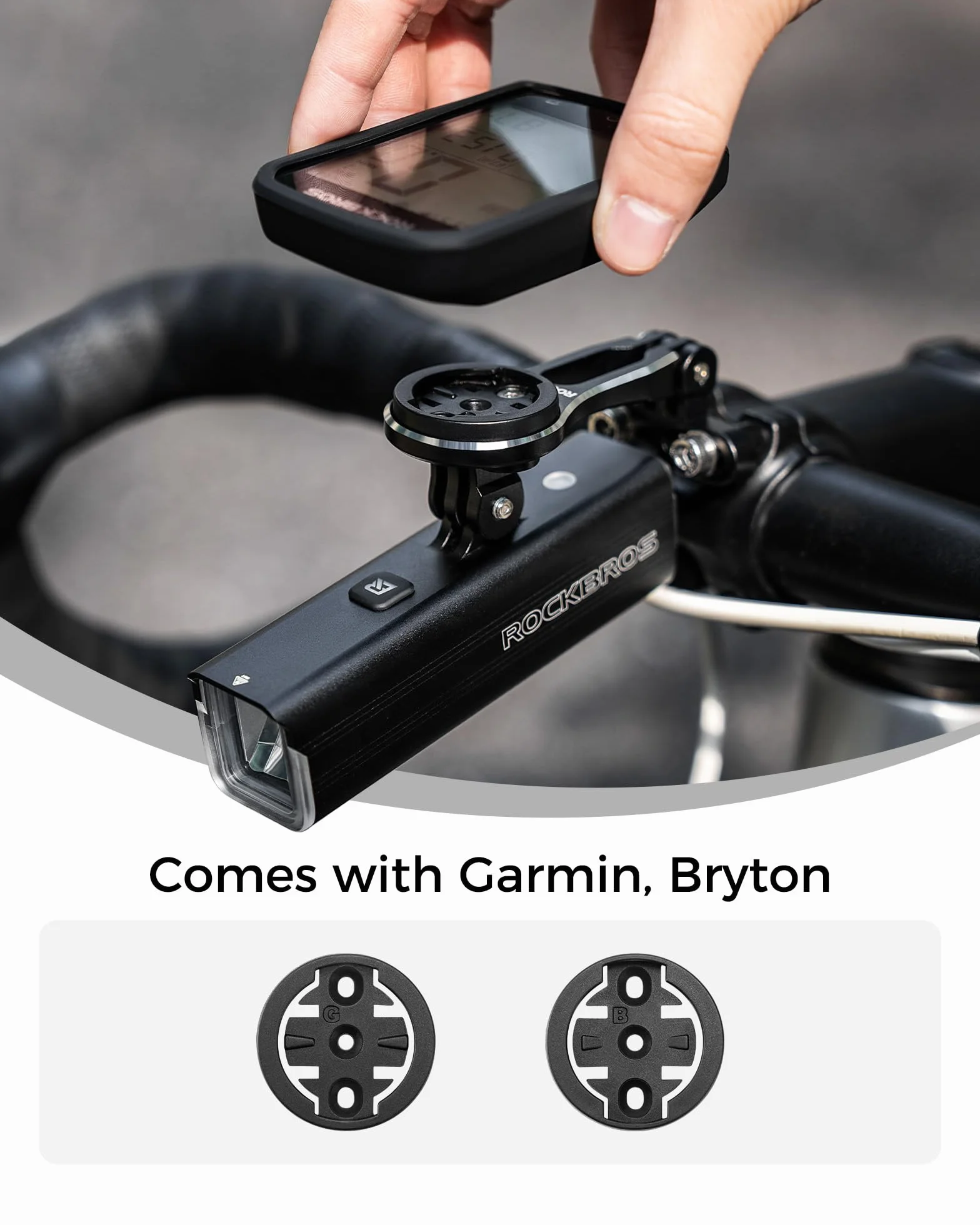 ROCKBROS Uchwyt na Licznik Rowerowy Kompatybilny z Garmin Bryton Wahoo 3 Rodzaje