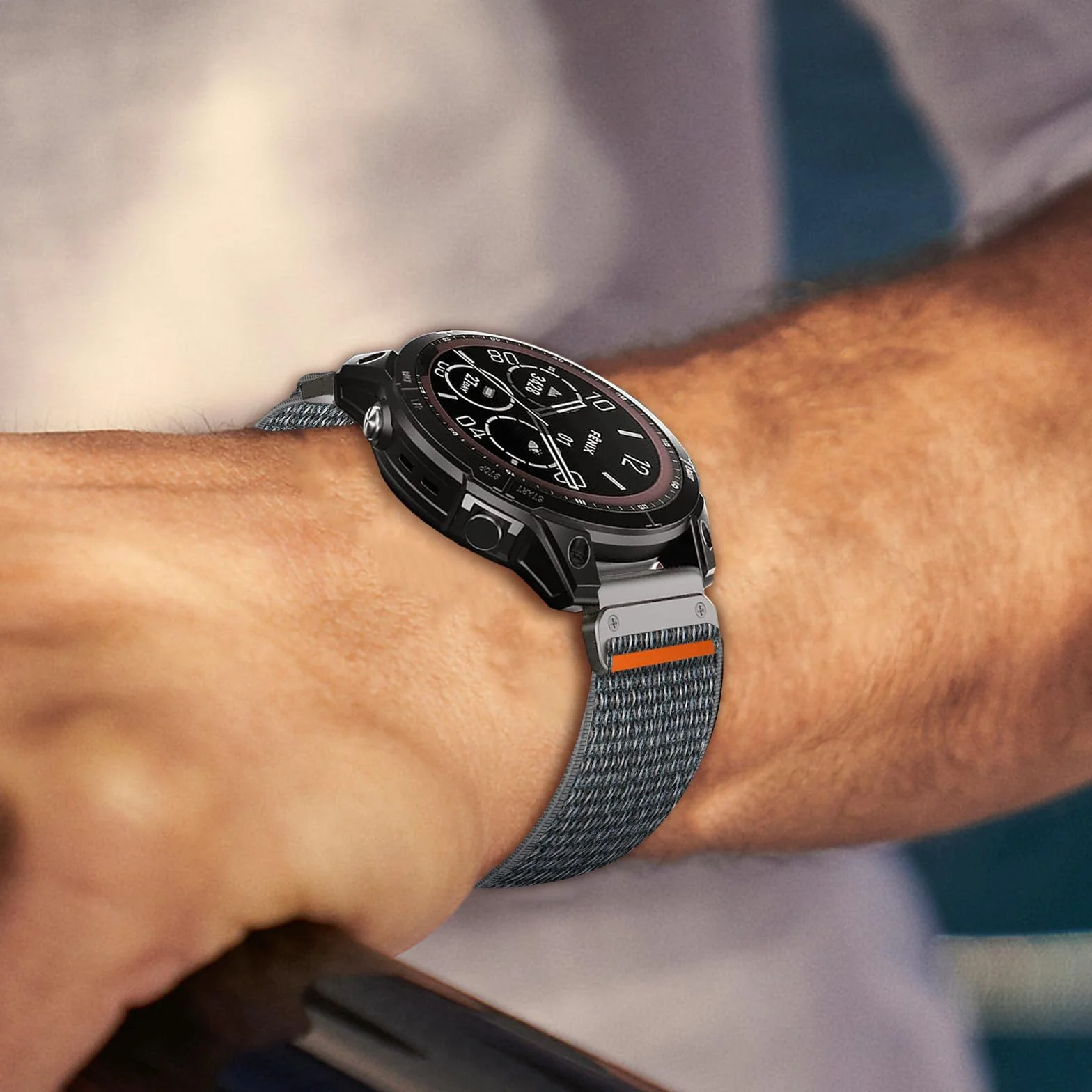 Pasek nylonowy Quickfit 22 mm do Garmin Fenix 5/5 Plus/6/6 Pro/7/7 Pro/EPIX Pro 47 mm, Epix 2, Instinct/Instinct 2 Solar, Forerunner 935/945/955, Approach S60/S62