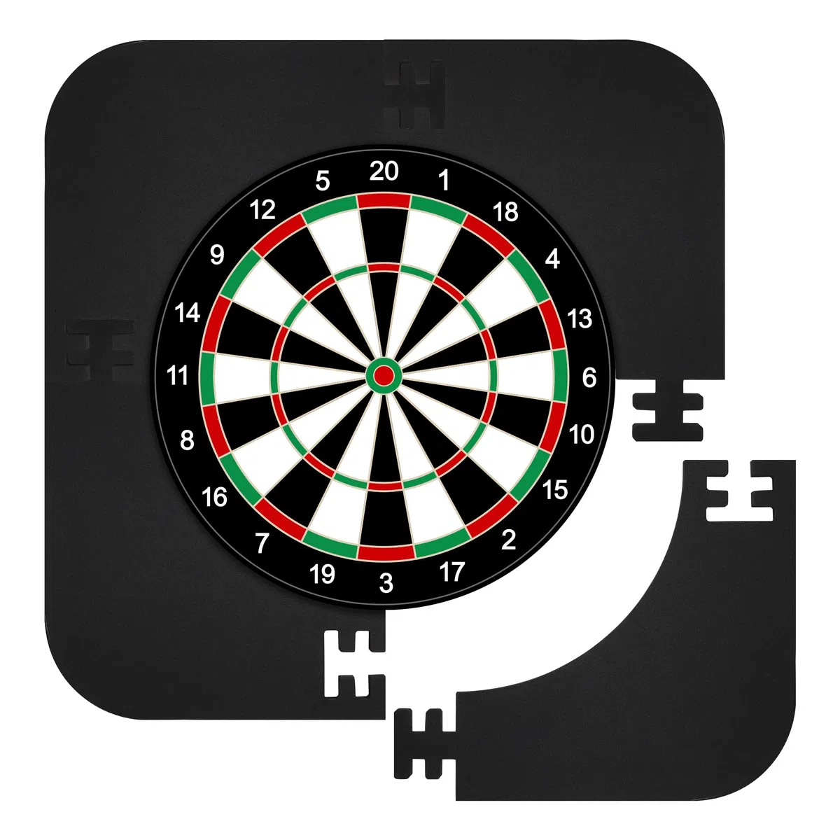 Zocipro Dartboard Surround, trwała ochrona ściany z EVA do tarczy do darta na nietrafionych rzutów, tylna ścianka do tarczy do darta do wszystkich standardowych rozmiarów tarcz do darta (czarna)