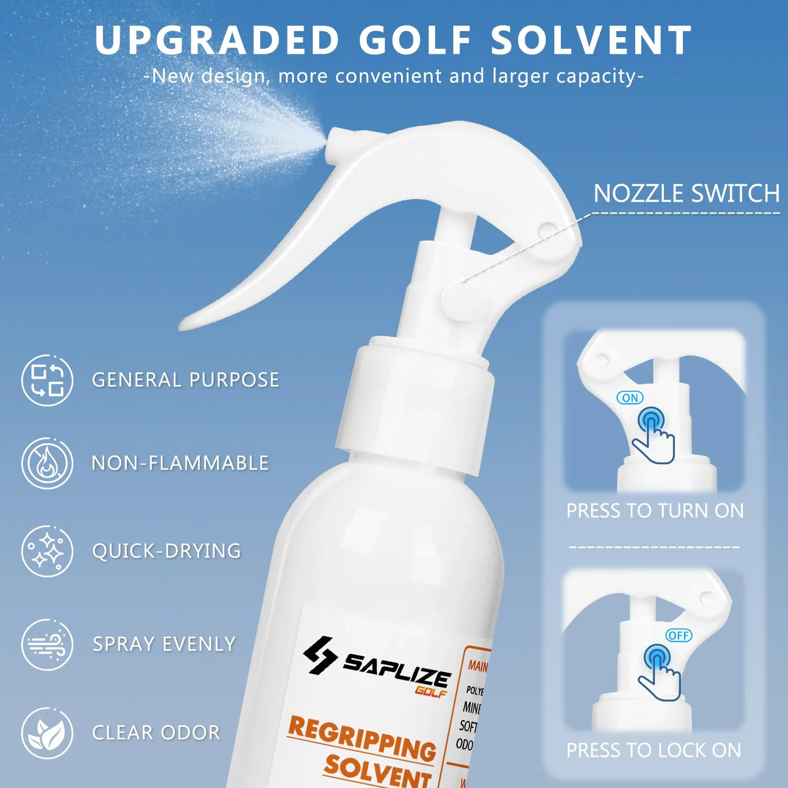 SAPLIZE Zestawy uchwytów golfowych do chwytania kijów golfowych, opcje, w tym paski do taśmy golfowej, narzędzie do usuwania taśmy, rozpuszczalnik, ostrze hakowe i gumowy zacisk imadła