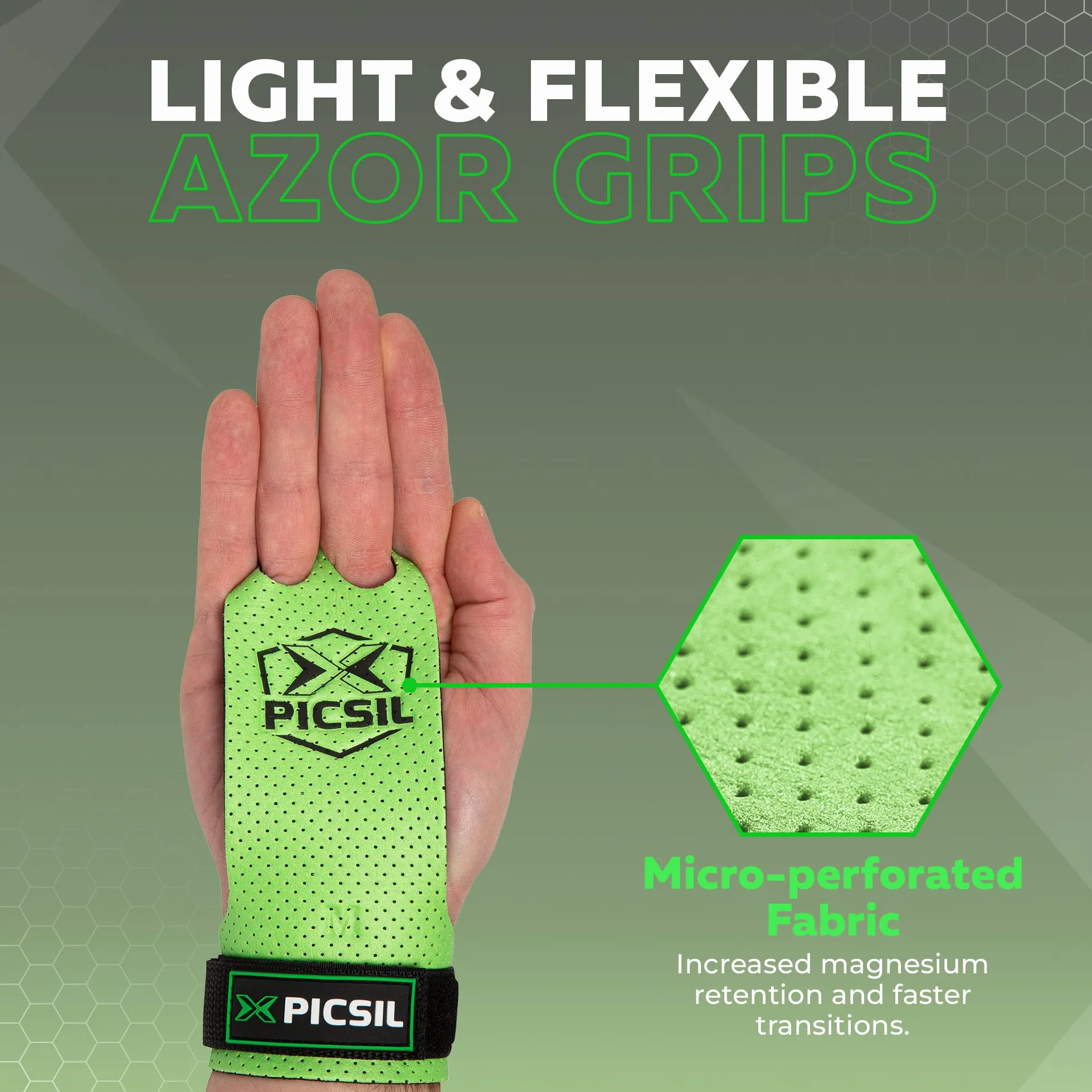 PICSIL Azor Cross Training Grips, uchwyty z tkaniny syntetycznej, zwiększona ochrona i wygoda, boksu, podnoszenia ciężarów, zapobiega powstawaniu pęcherzy i rozdarć, unisex
