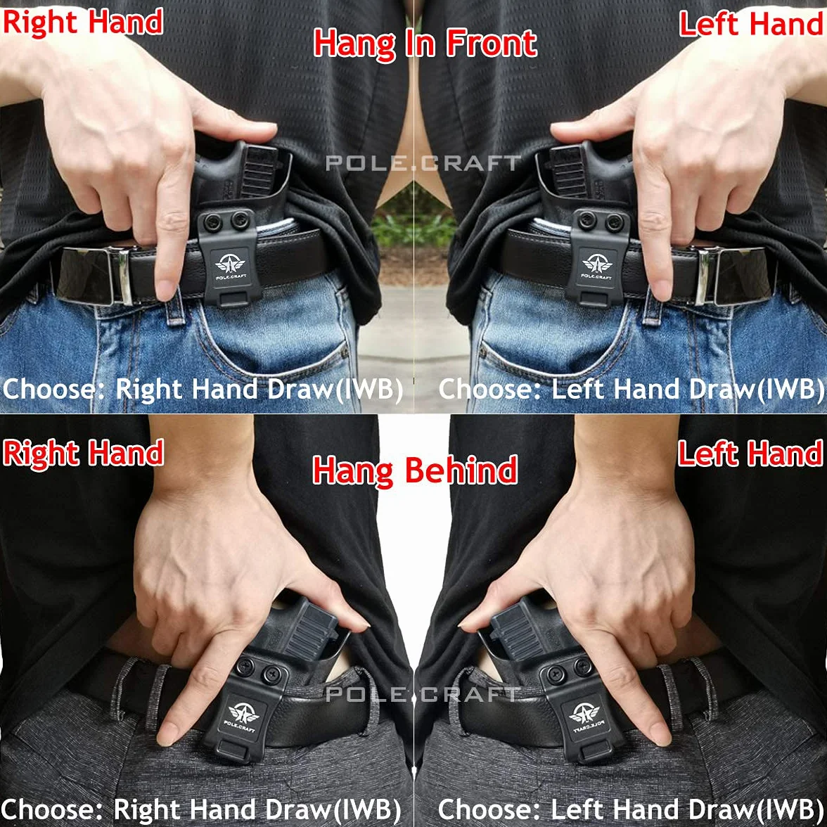 Taurus G3 Kabura IWB Kydex Kabura Dopasowane: Taurus G3 9mm / .40 Pistolet - Wewnątrz pasa Ukryte Carry - Adj. Trzymaj pochylony - przycisk-Mag Okładka, brak zużycia, brak drgań