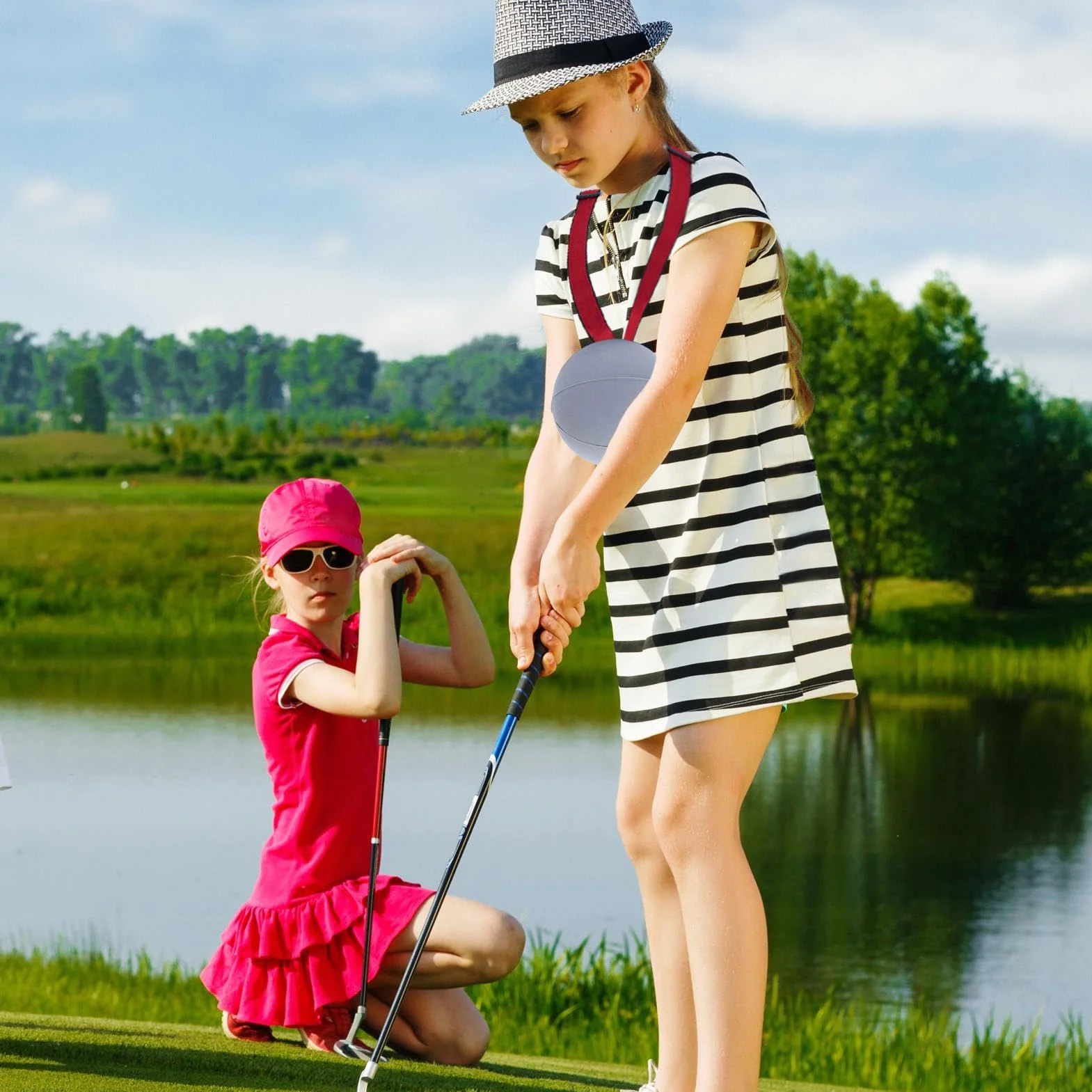 Smart Ball Golf Swing Trainer z pompką powietrza, inteligentny korektor postawy piłki dla początkujących golfistów, wspomagający trening korekcji postawy