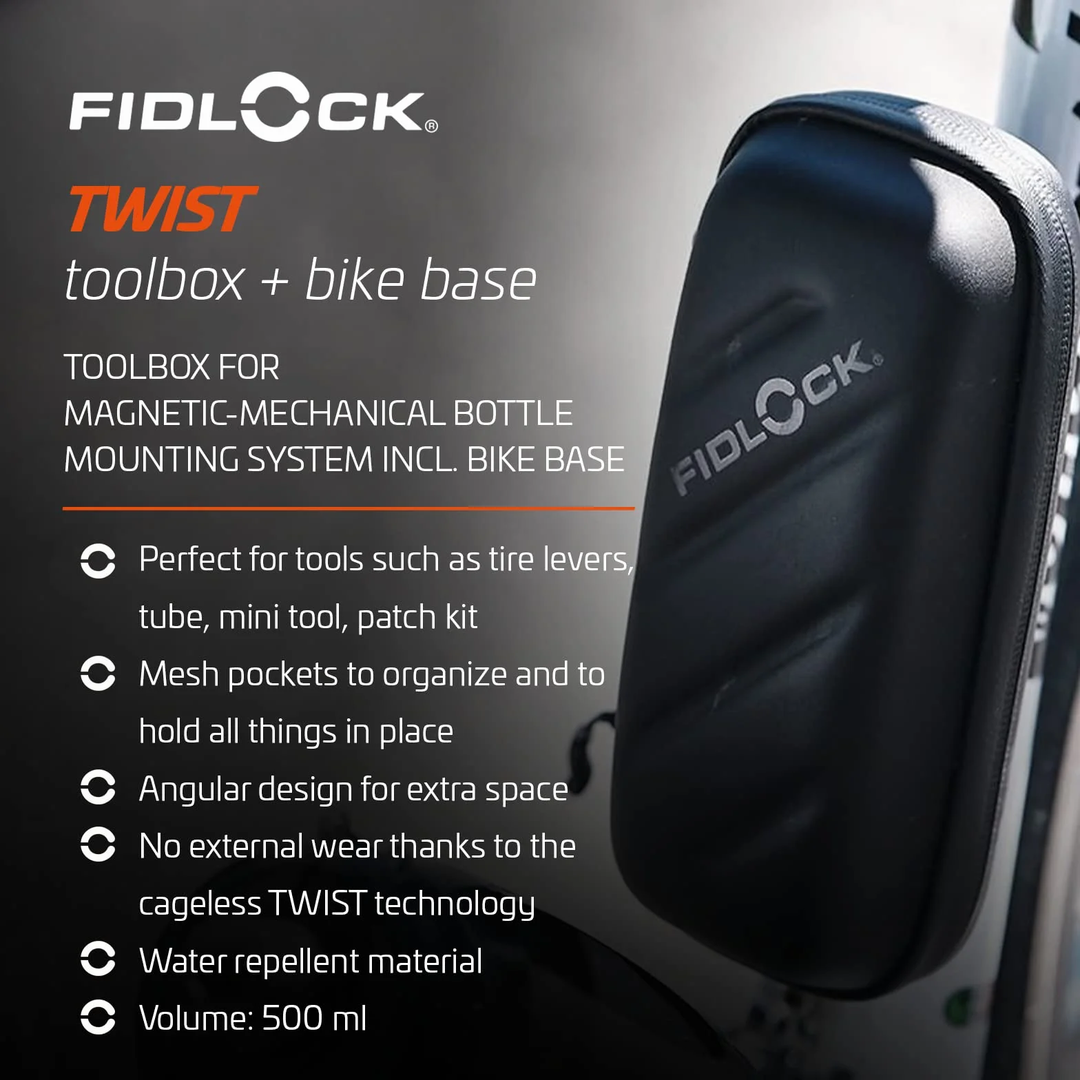Fidlock Uniseks Toolbox+ 4251207401022 Pokrowiec na Narzędzia, Czarny, Do 10 kg