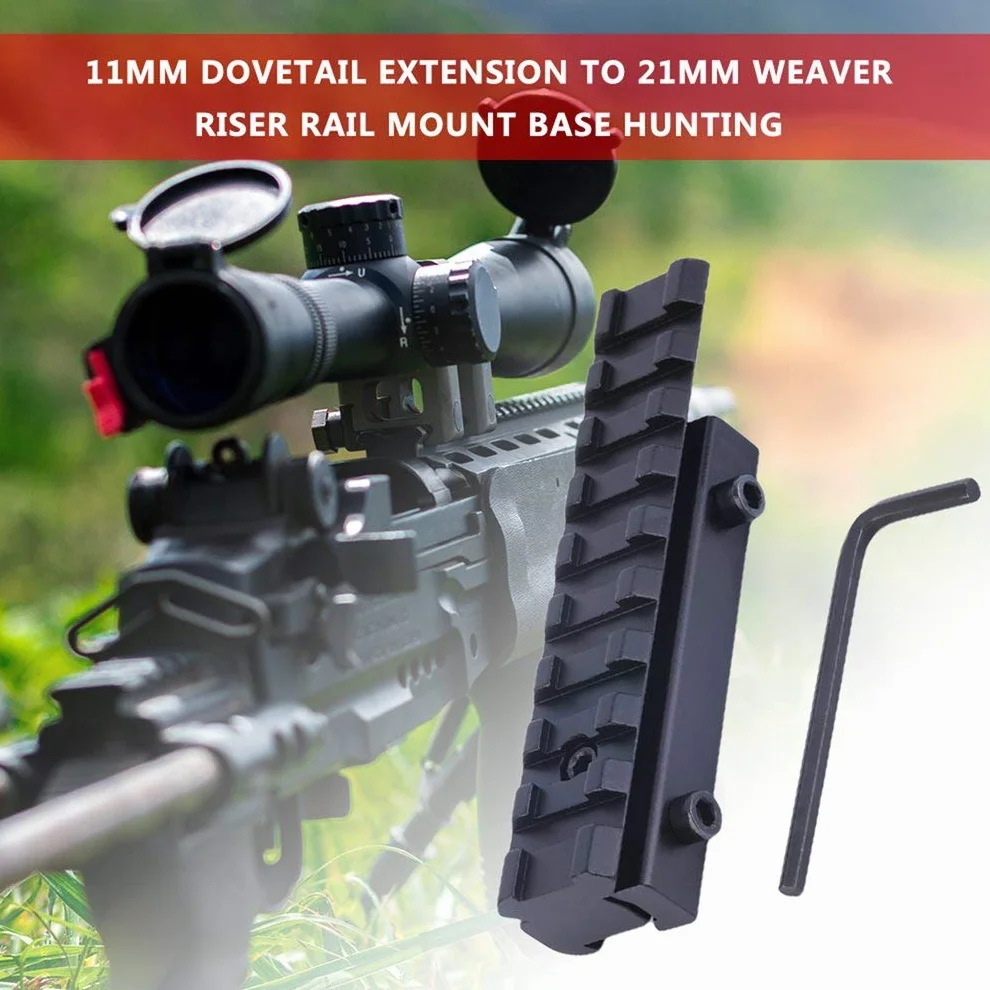 ACEXIER Picatinny Rail Adapter 11mm do 20mm Tactical Zakres Przedłużenie Mount