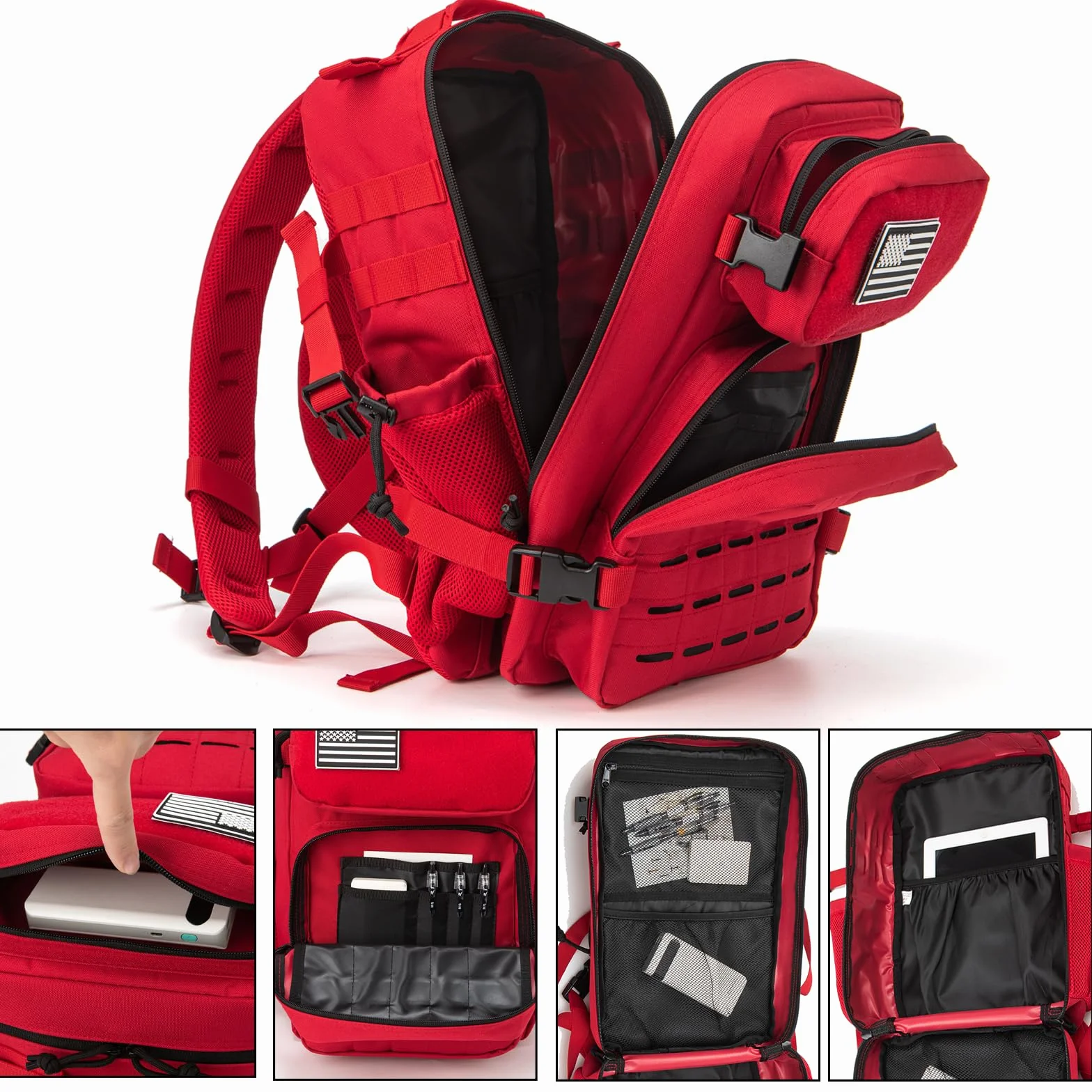 QT&QY 25L/45L Plecak Taktyczny MOLLE z Bocznymi Uchwytami na Butelki – Uniwersalny Plecak na Trekking, Survival i Trening Siłowy
