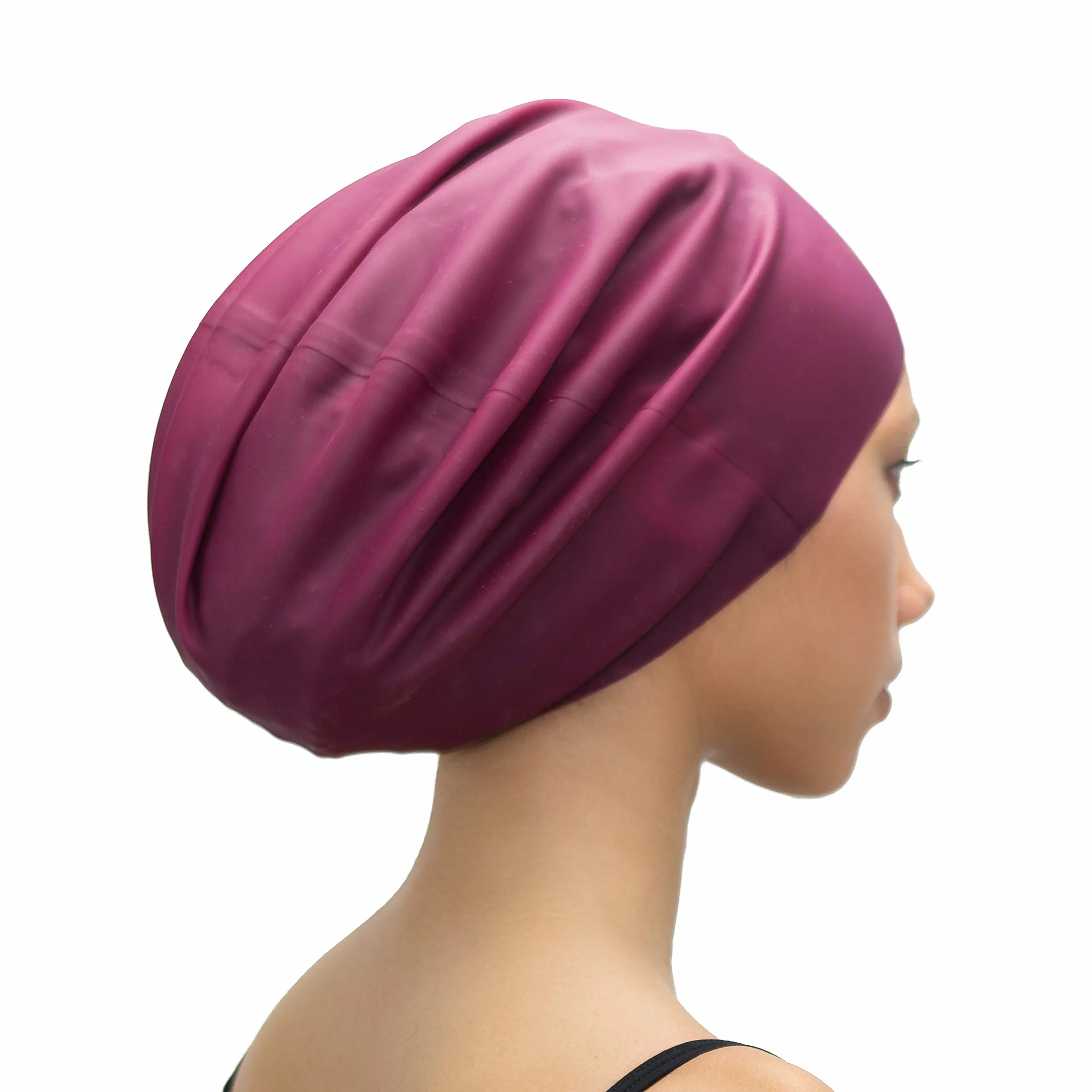 SOUL CAP XL – Bardzo duży czepek kąpielowy/czepek kąpielowy | Stworzony do kręconych włosów, przedłużania, warkoczy, rastów, fal i afo, dla mężczyzn i kobiet | 100% silikon premium (czarny)