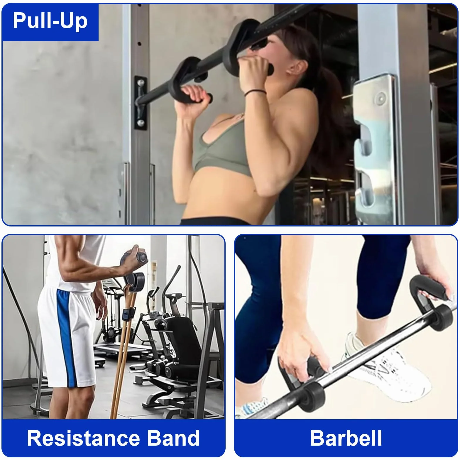 Double D Fitness uchwyty, 2 sztuki haków 90 stopni, uchwyty do taśm fitness, uchwyty do podciągania, sztangi do podciągania, treningu pleców, długich hantli, nasadki do wyciągania kabli
