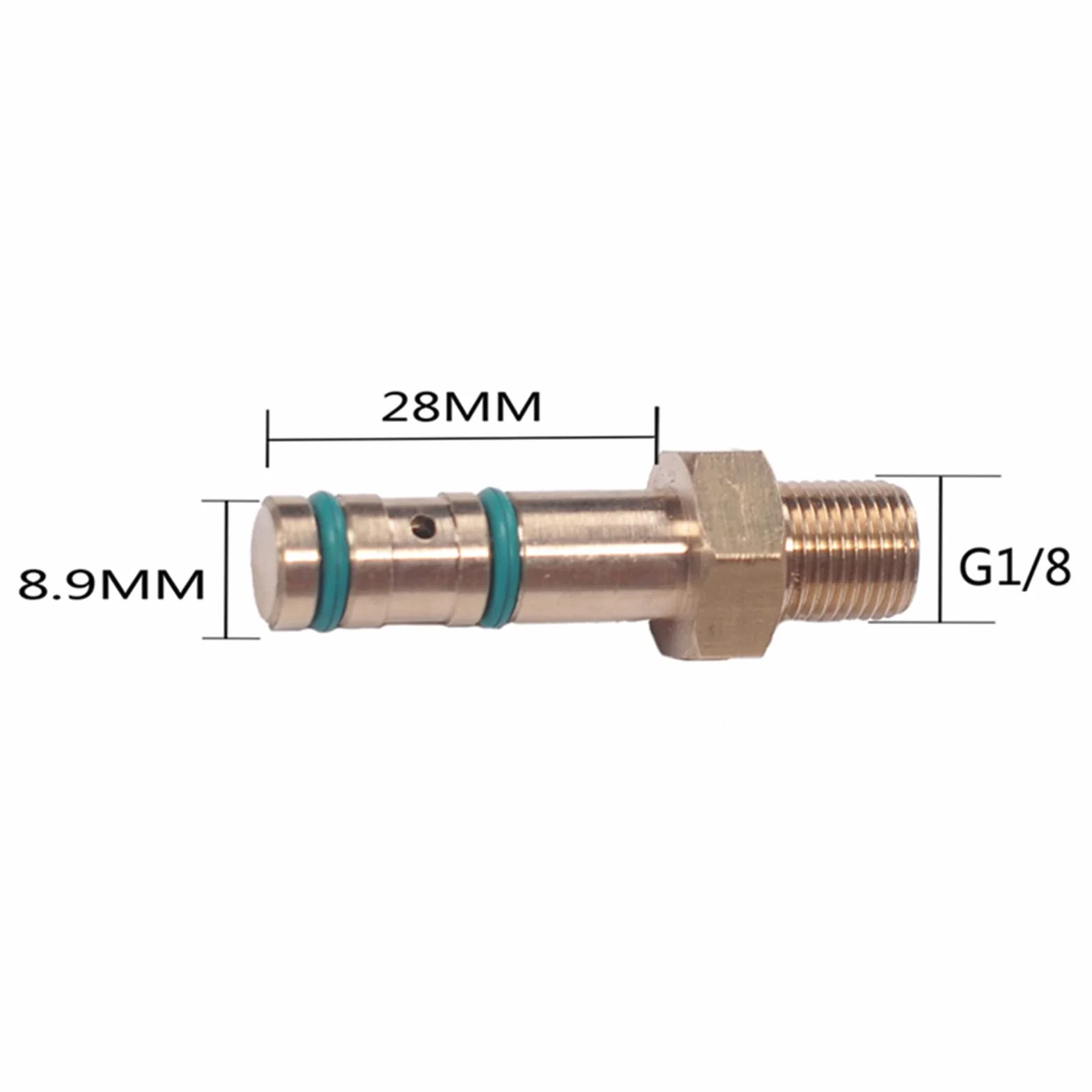 TUXING 1/20.3 cm BSPP gwint męski PCP zamiennik sondy napełniania adapter do evanix, Logun, Webley, FX Hatsan 9 mm OD mosiężny prosty trzpień narzędzia pneumatycznego..