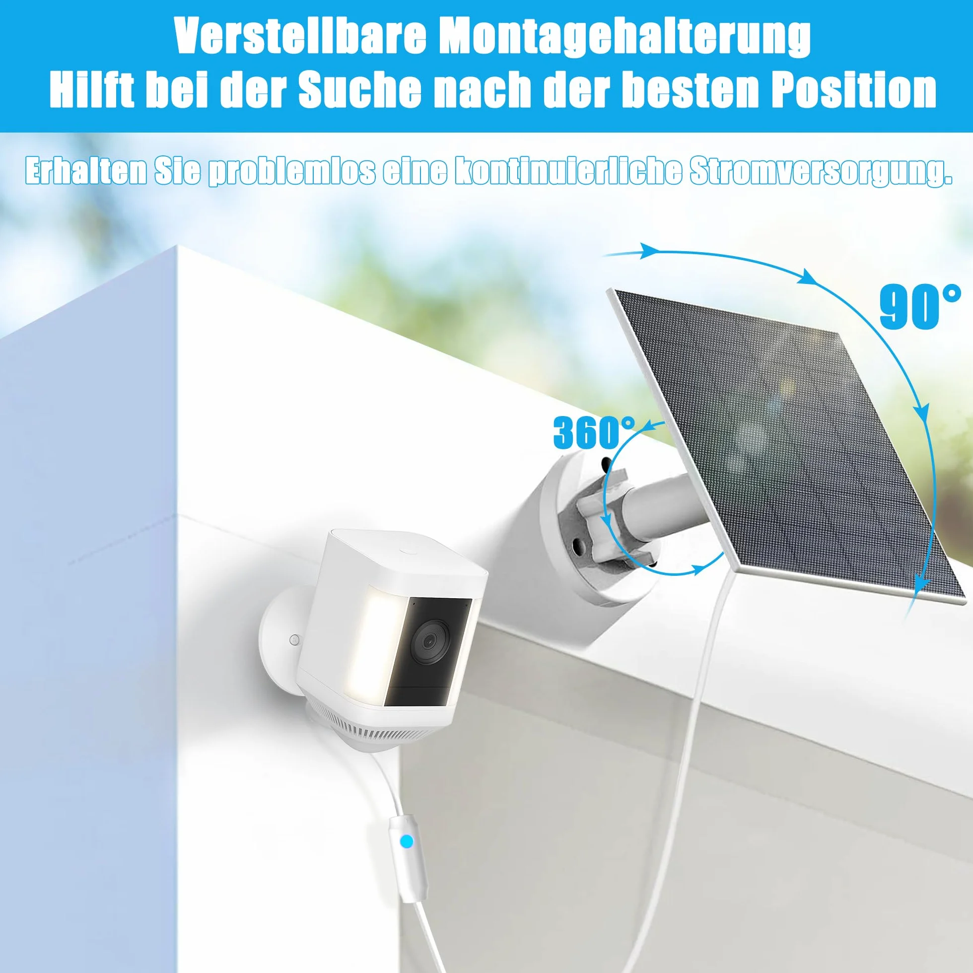 Ring Panel słoneczny 6 W IP66 USB-C DC 3,5 mm