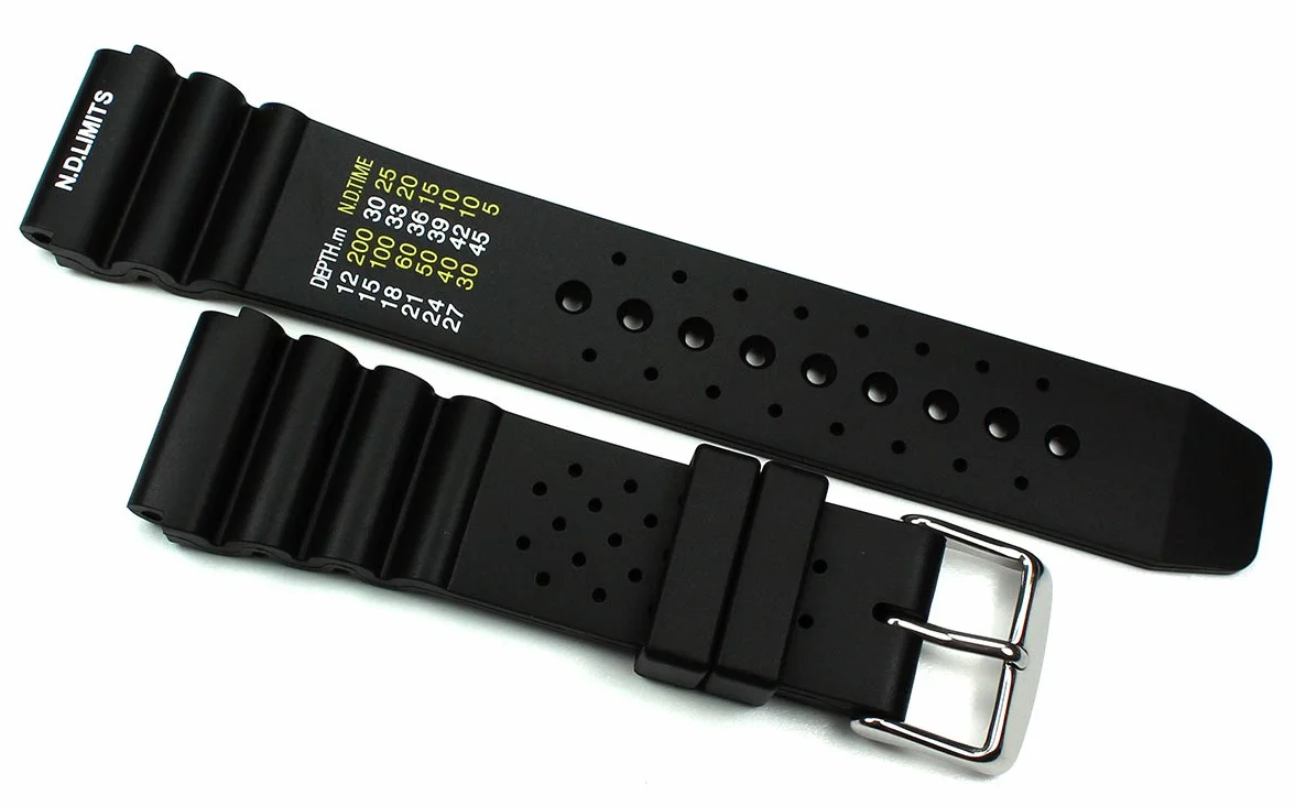 Pasek do zegarka Taucher Diver 18 mm 20 mm 22 mm 24 mm silikonowy niebieski czarny