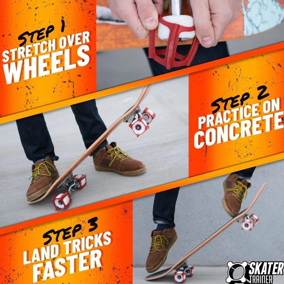 SkaterTrainer 2.0 gumowe akcesoria do jazdy na deskorolce do nauki Ollie i Kickflip