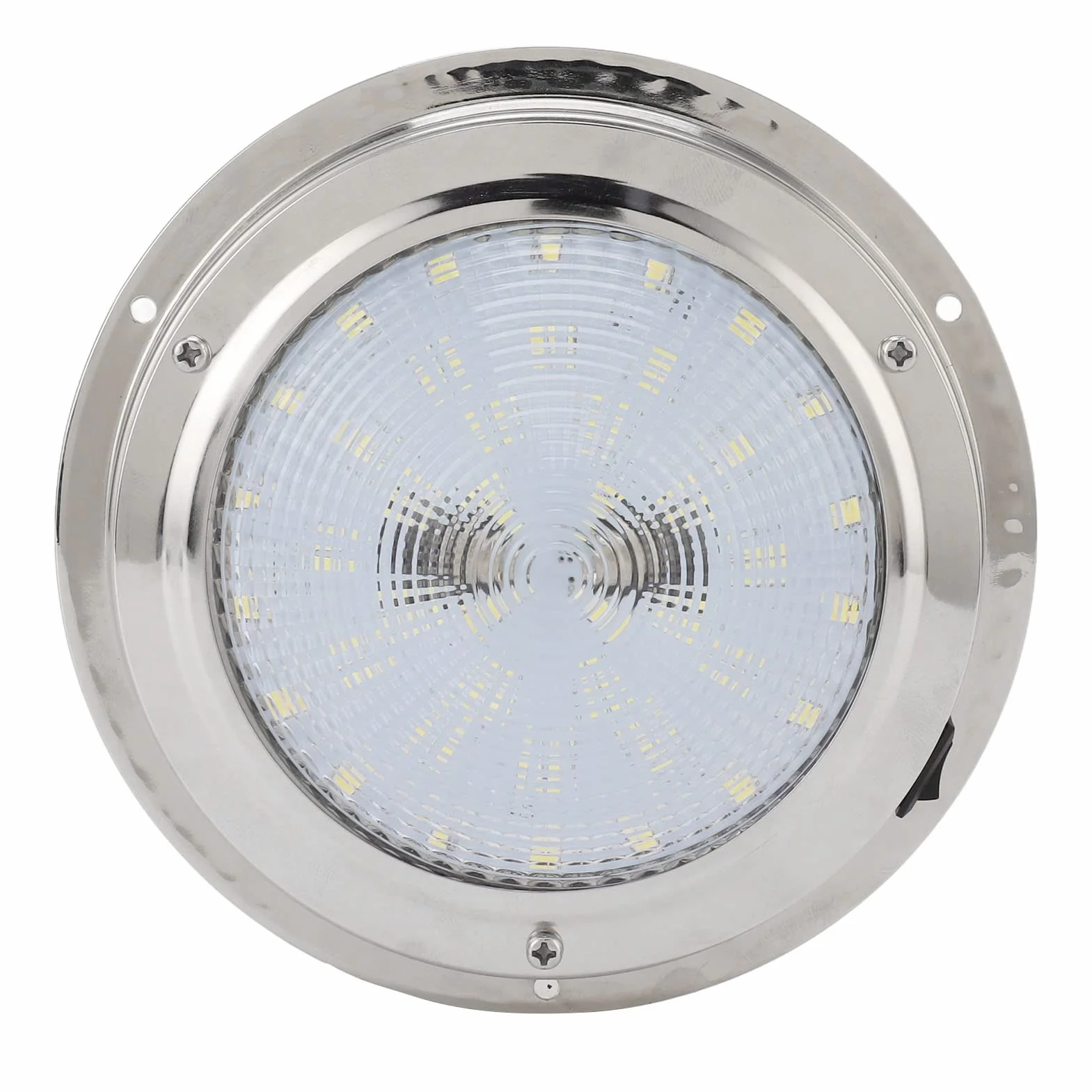 Pongnas 5,5-calowa Morska Lampa Sufitowa Kopułowa, 42 Diody LED IP65 do Montażu Powierzchniowego, ze Stali Nierdzewnej o Wysokiej Jasności, do Kabiny Nocnej łodzi Kempingowej, Jachtu i