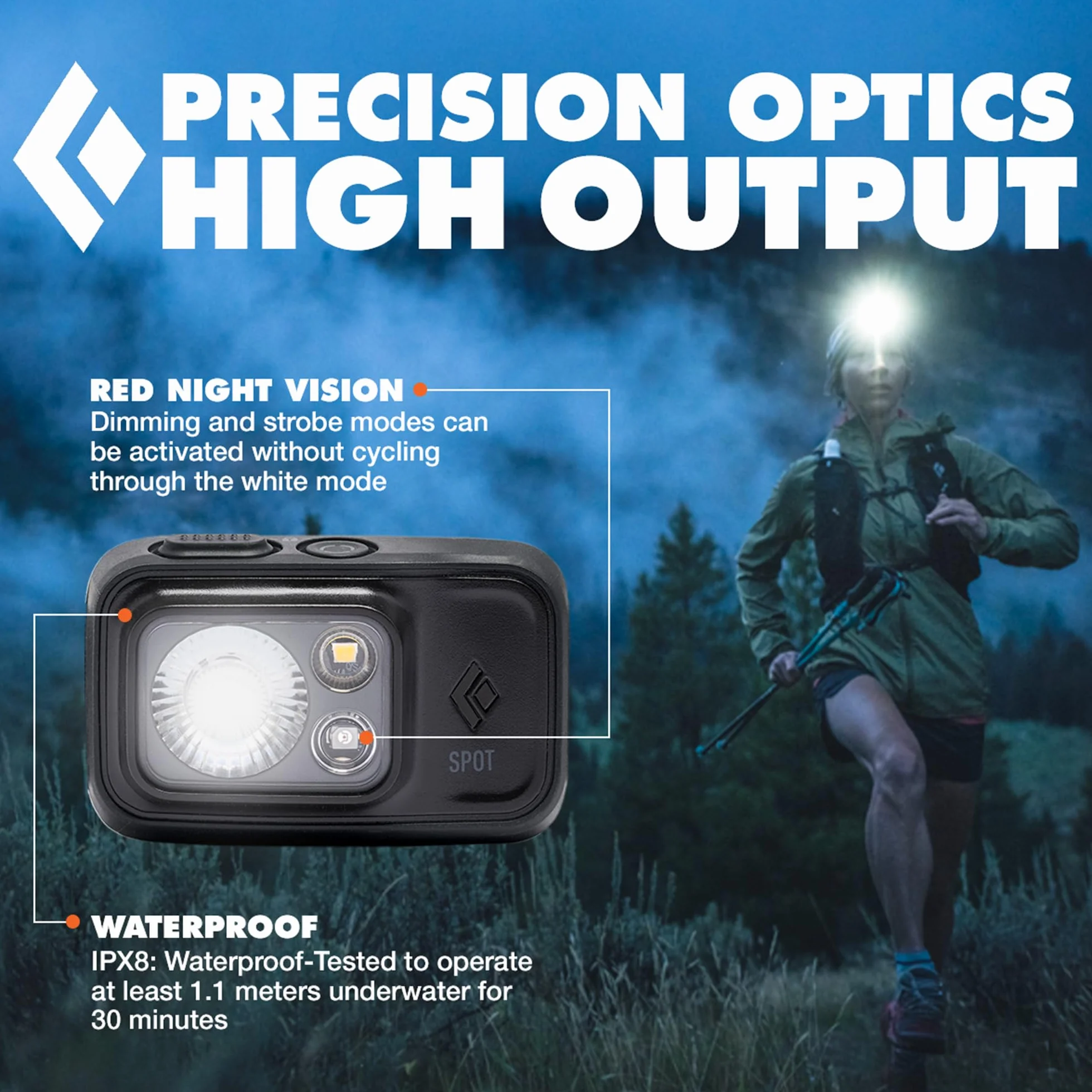 BlaDia Spot 400 HEADLAMP GY | BD6206720004ALL1