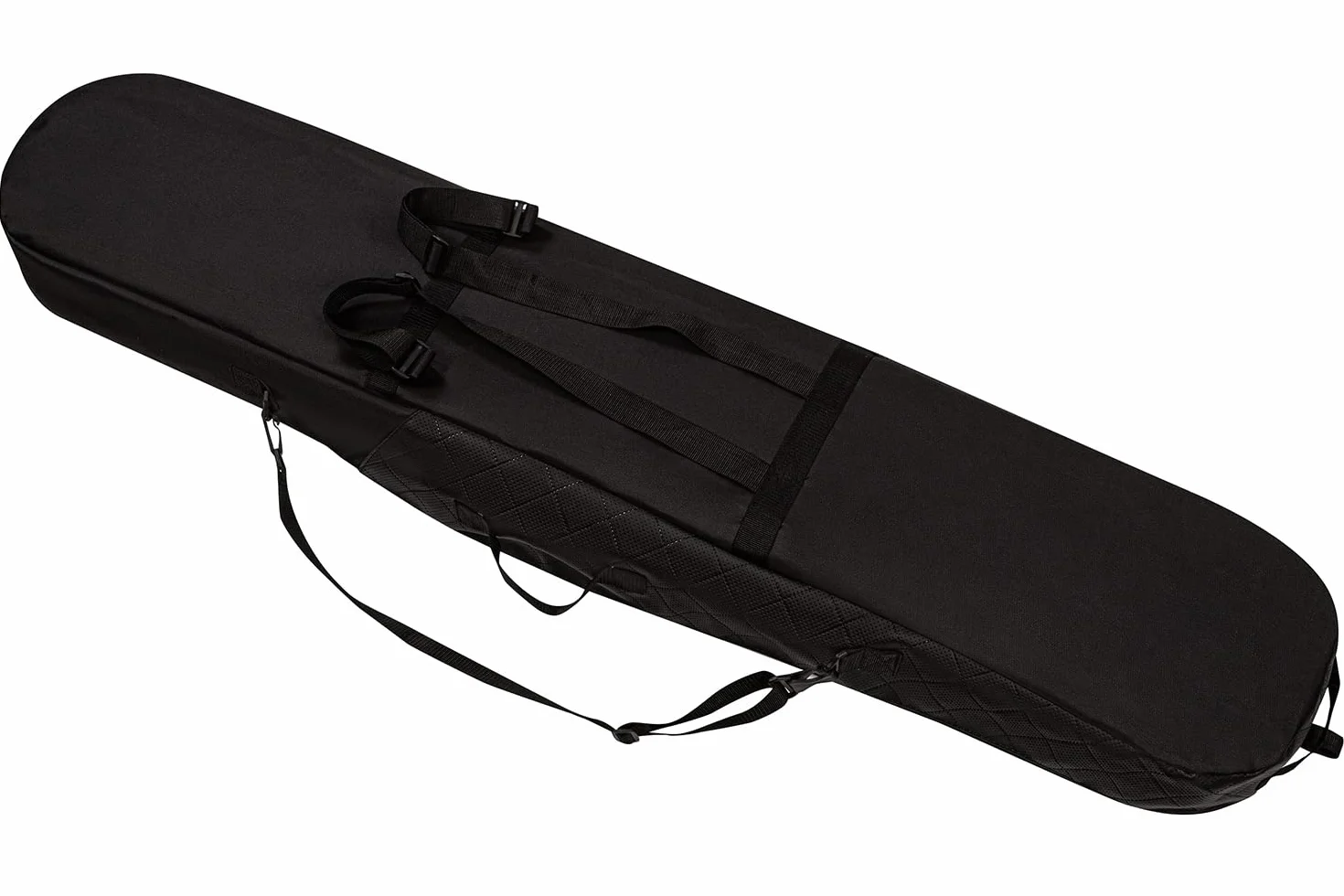 Ferocity Premium torba snowboardowa pokrowiec 170 cm z wodoodporną skórą ekologiczną z pasami do noszenia i ramieniem czarna pikowana Black Quilted Pik [051]