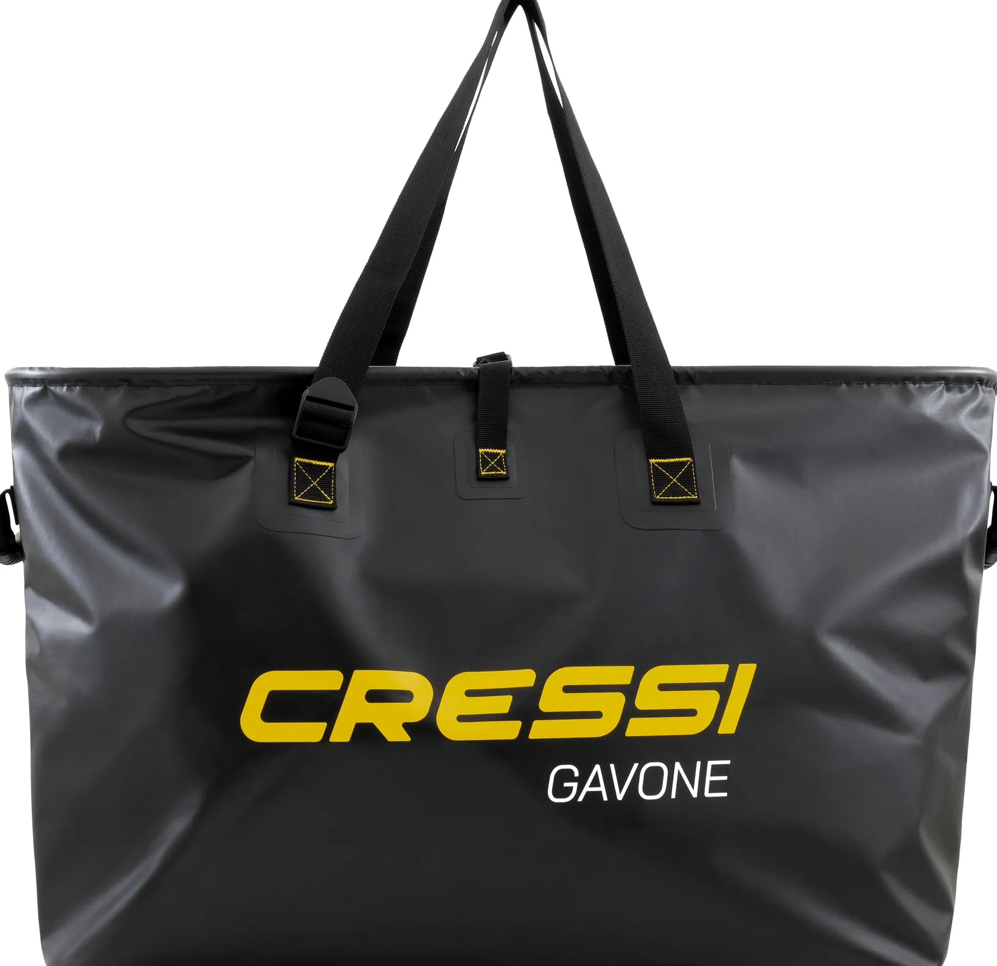 CRESSI Gavone Black – przestronna wodoodporna torba z czarnej plandeki PCW, zapobiega wyciekaniu wody i wilgoci na bagażnik samochodowy, bagaż lub podłogę