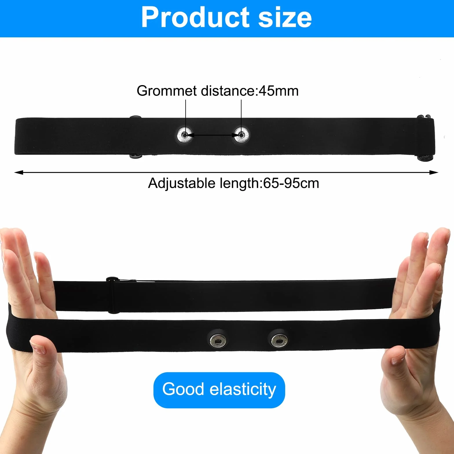 Zamieniony pas piersiowy V3, zapasowy pasek do ANT, regulowany elastyczny pas zastępczy, pasuje do Polar H1, H10, H9, H7, Garmin