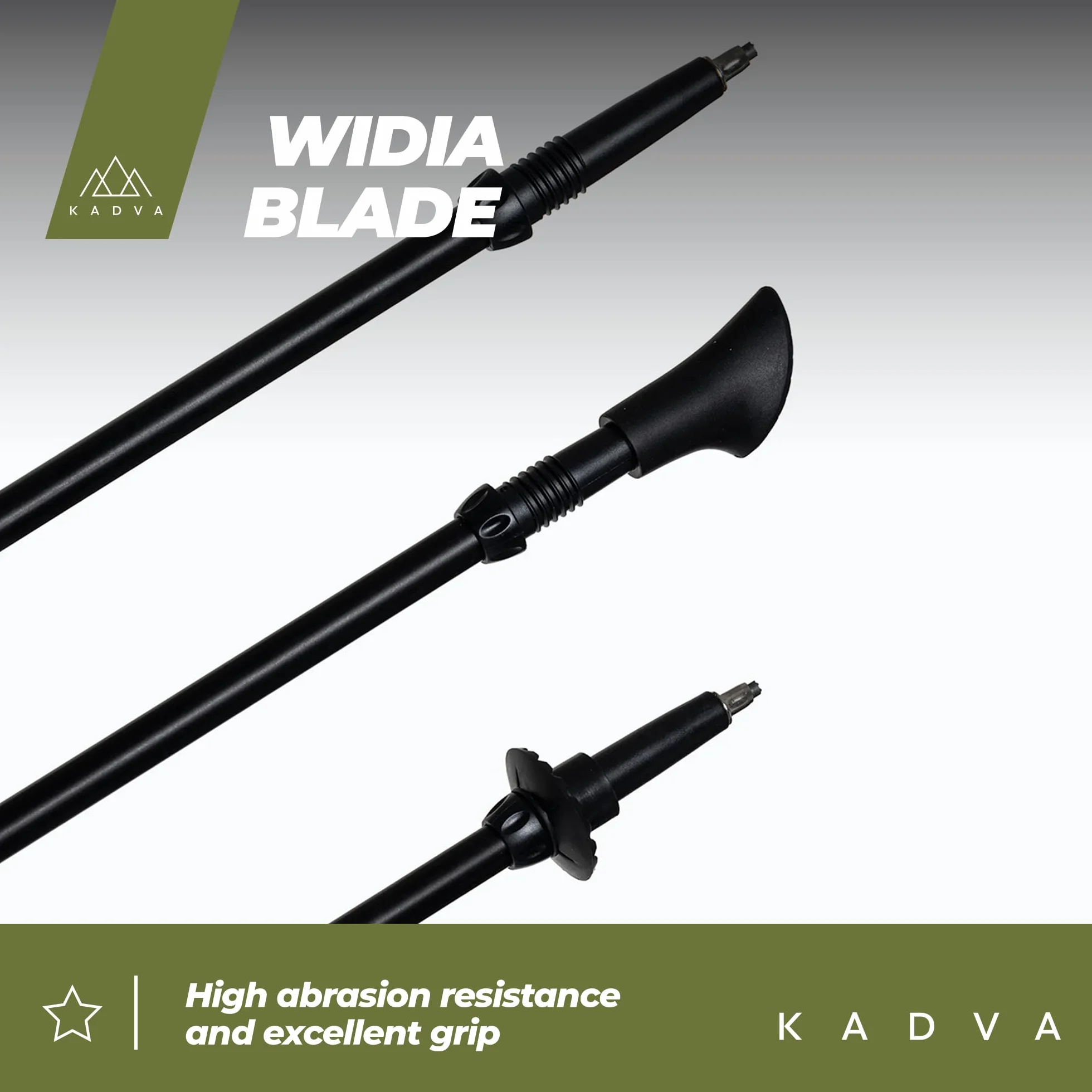 KADVA Kije Nordic Walking Luna niebieskie, regulowany rozmiar 69-135 cm, system zamykania obrotowego dla bezpiecznej i łatwej zmiany długości, uchwyt z wytrzymałego polipropylenu (PP) i korka