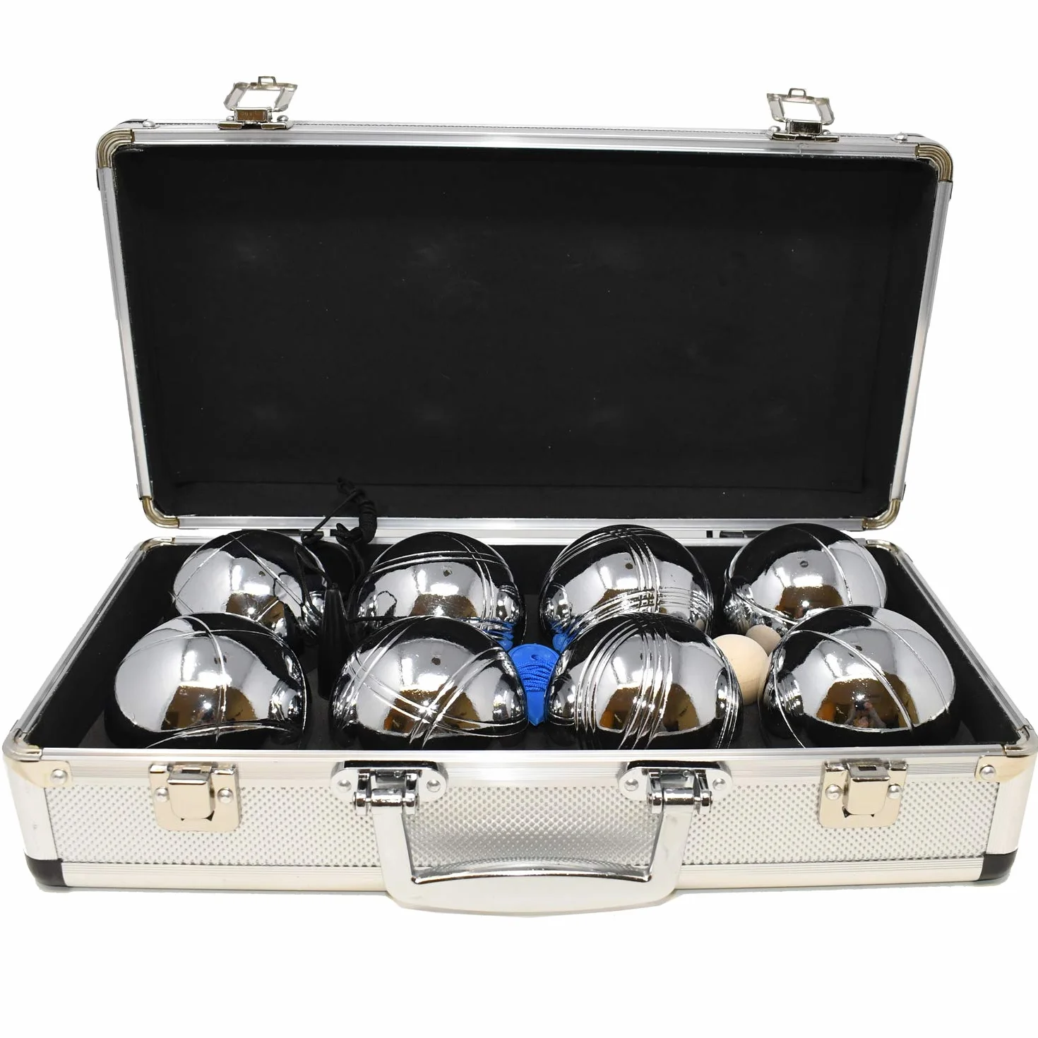 Big Game Hunters Zestaw 4 graczy Premium Boules/Petanque z nierdzewną ochroną w wysokiej jakości metalowym pudełku