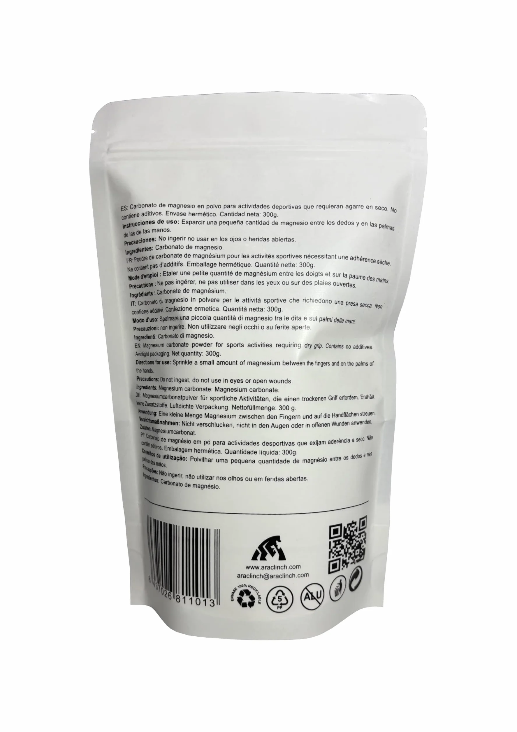 Proszek węglanu magnezu do wspinaczki, Crossfit, siłowni, Calistenia – do rąk - 300g