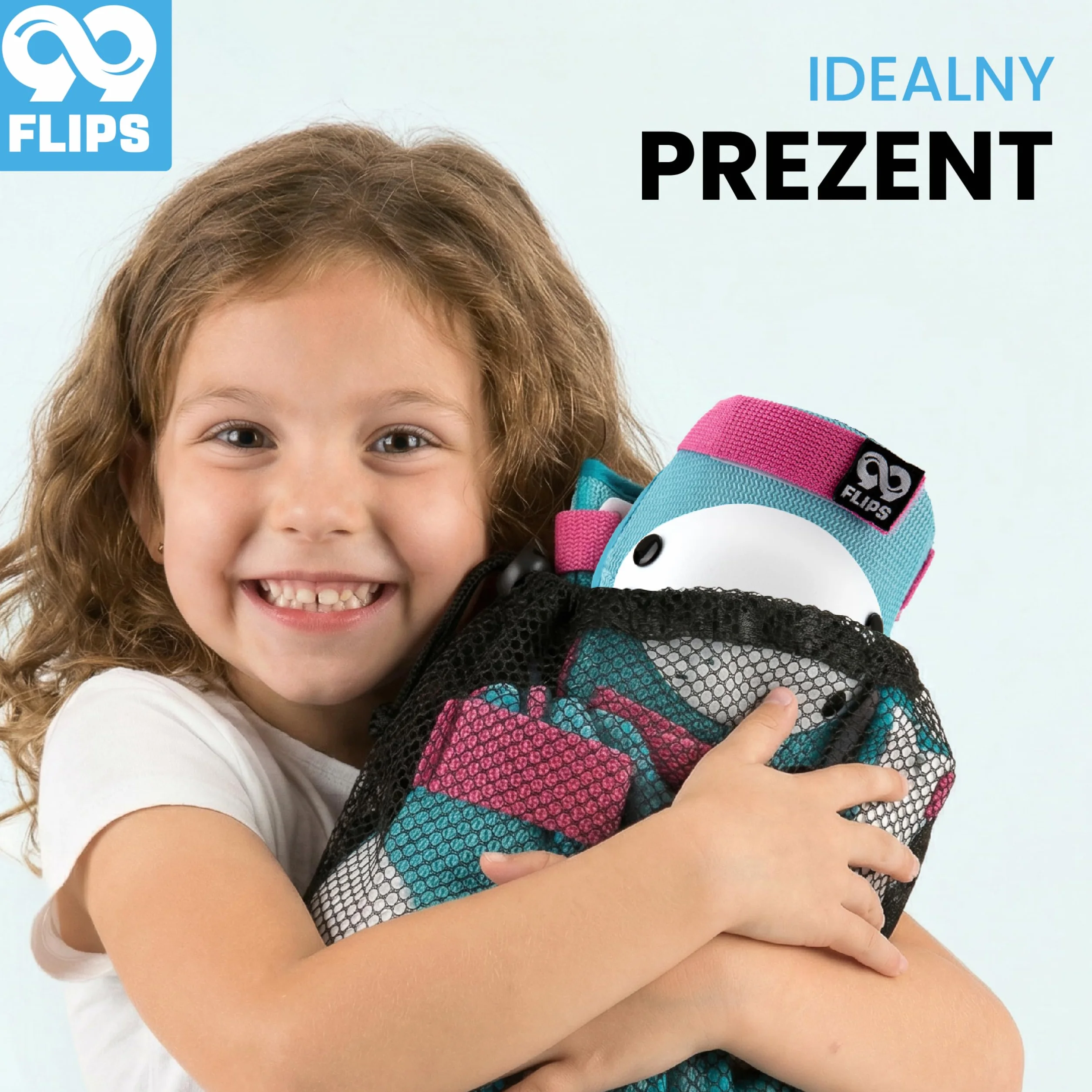 99FLIPS Nakolanniki dla Dzieci 3-12 Lat Zestaw 6-częściowy - Ochraniacze na Deskorolkę i Rolki